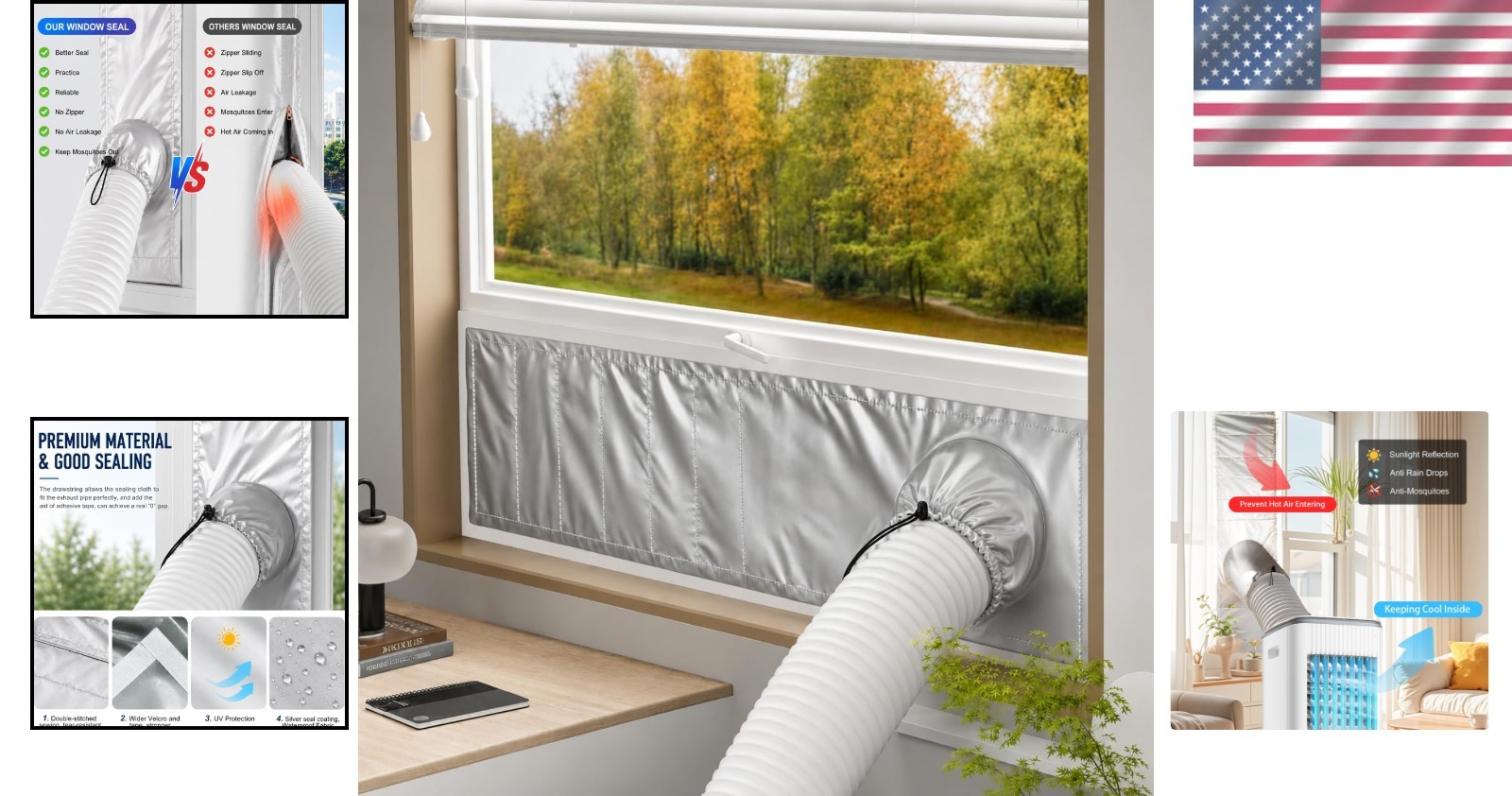 Window Seal Kit for Portable Air Conditioner Universal Adjustable Waterproof …
