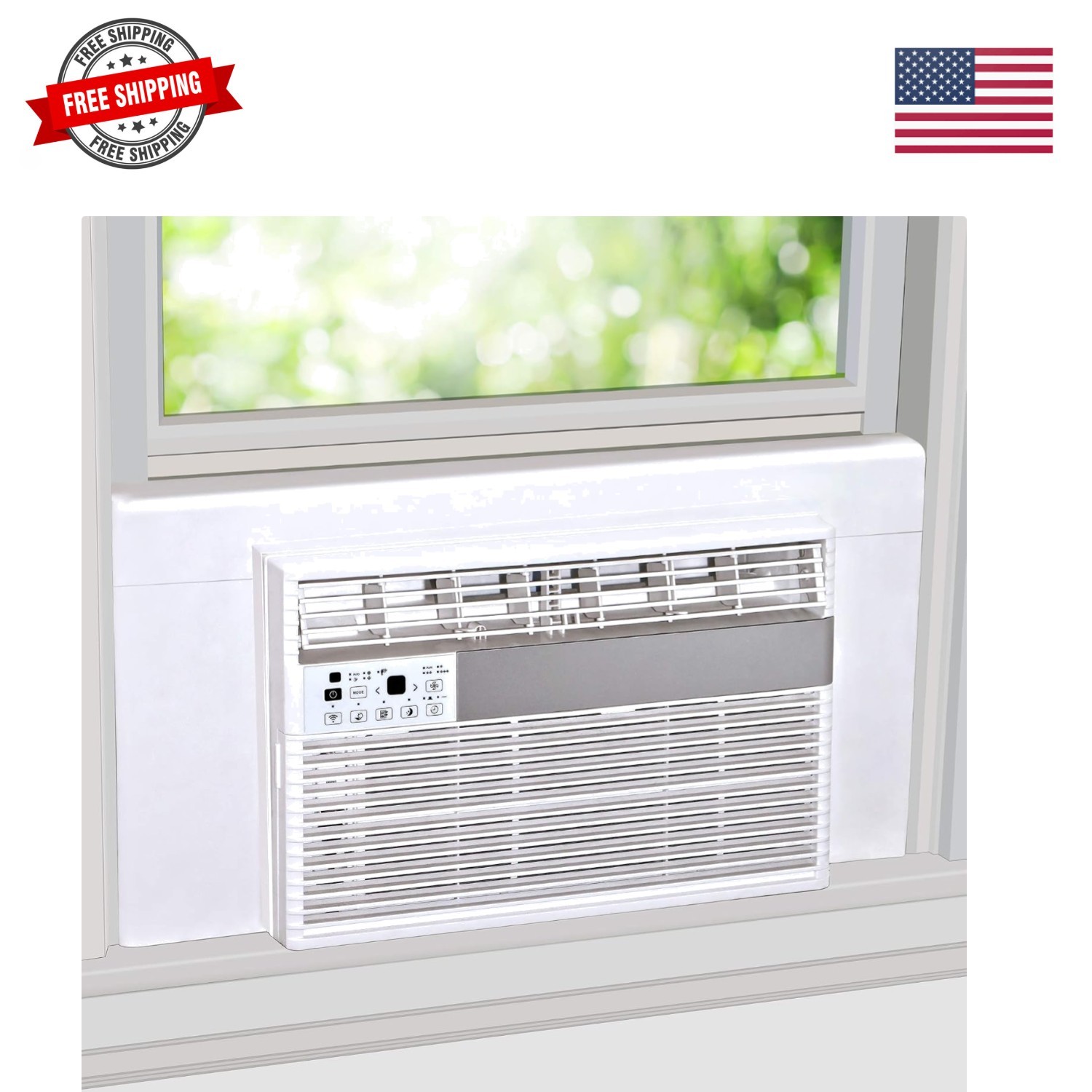 Surround Insulation Side Panels White for Window AC Unit Indoor Air Condition…