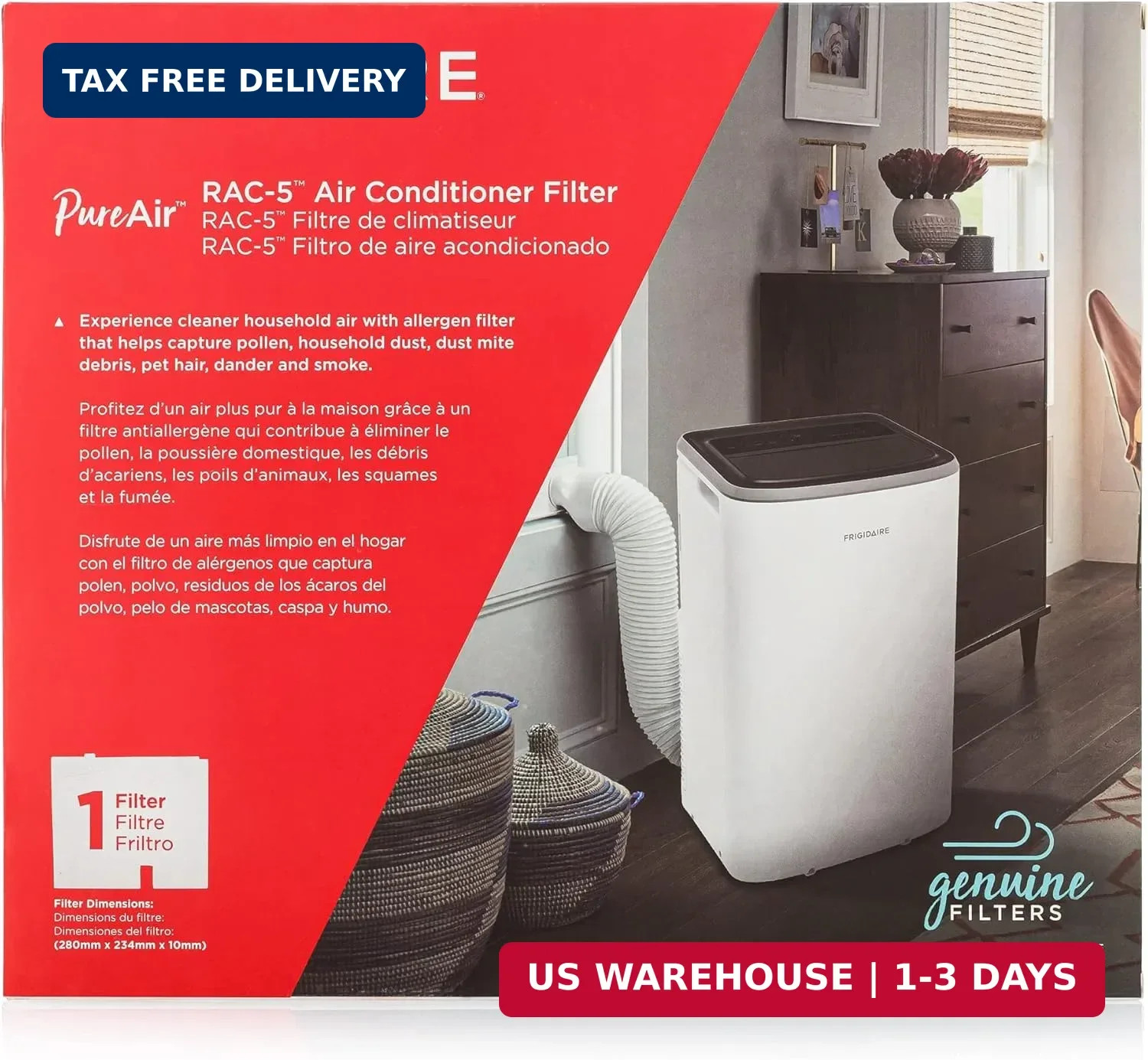 PureAir RAC-5 Air Conditioner Filter