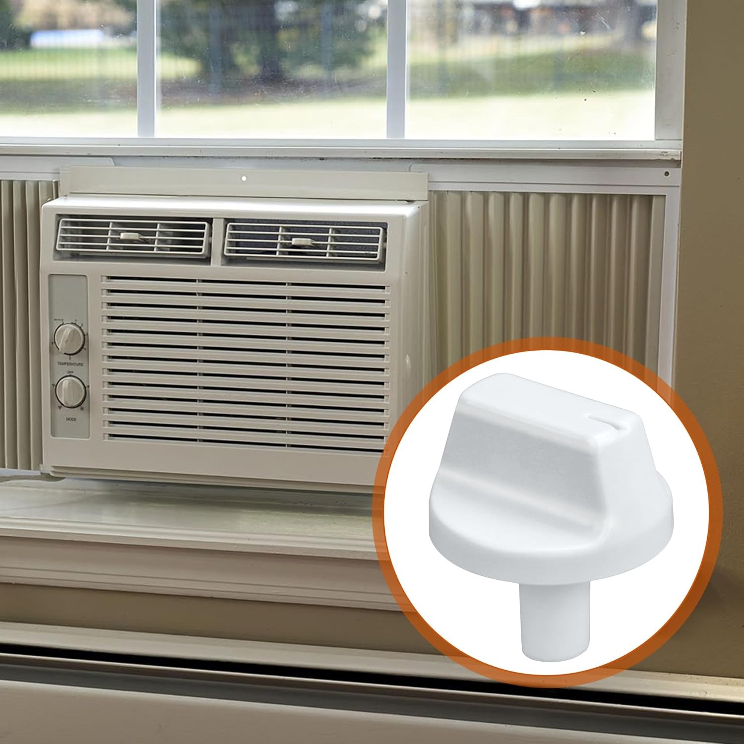 2Pcs WJ12X24802 for GE Air Conditioner Knobs Replacement Parts White Appliance