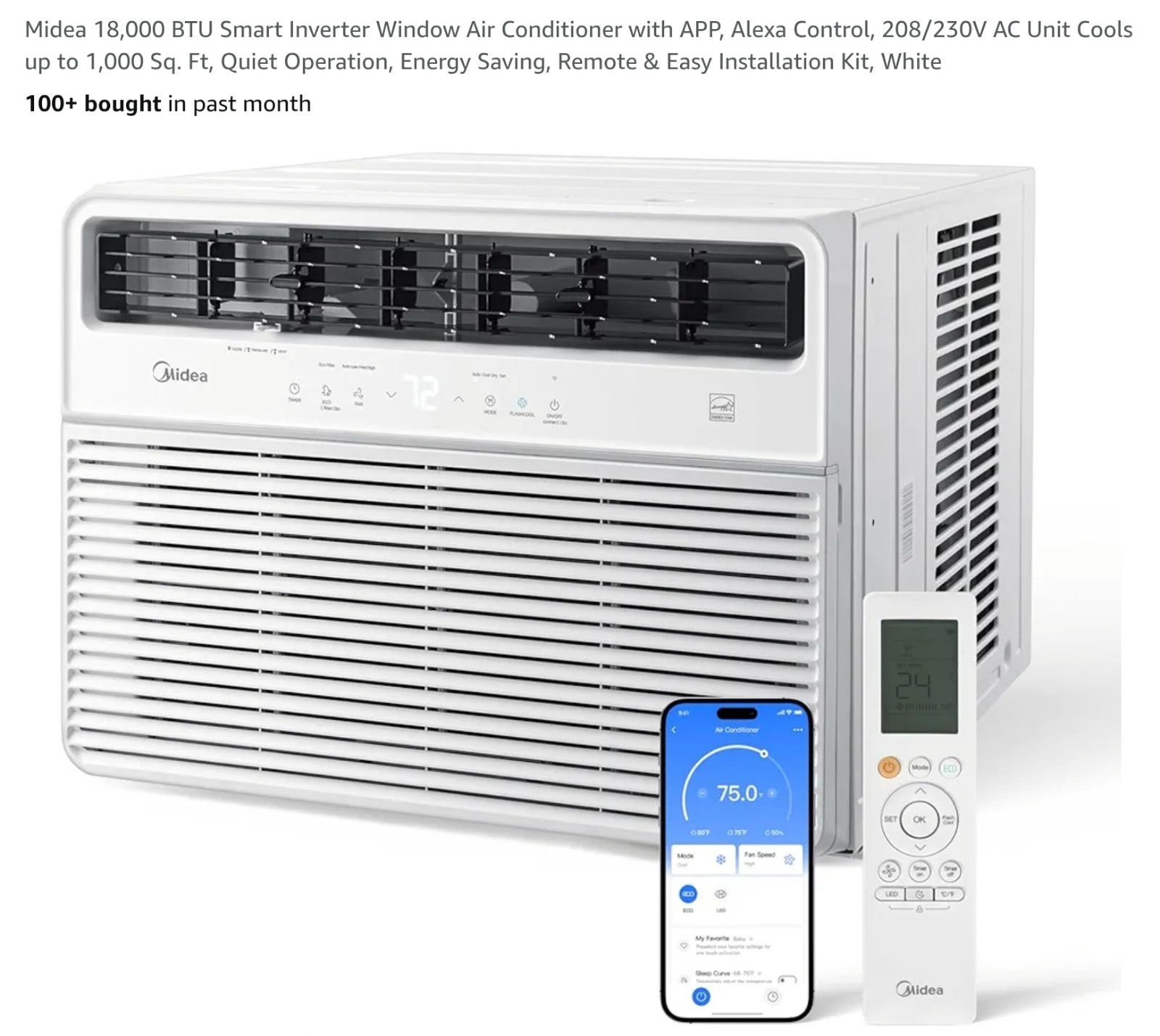Frigidaire FHWC183WB2 18000 BTU Window Mounted Room Air Conditioner – White