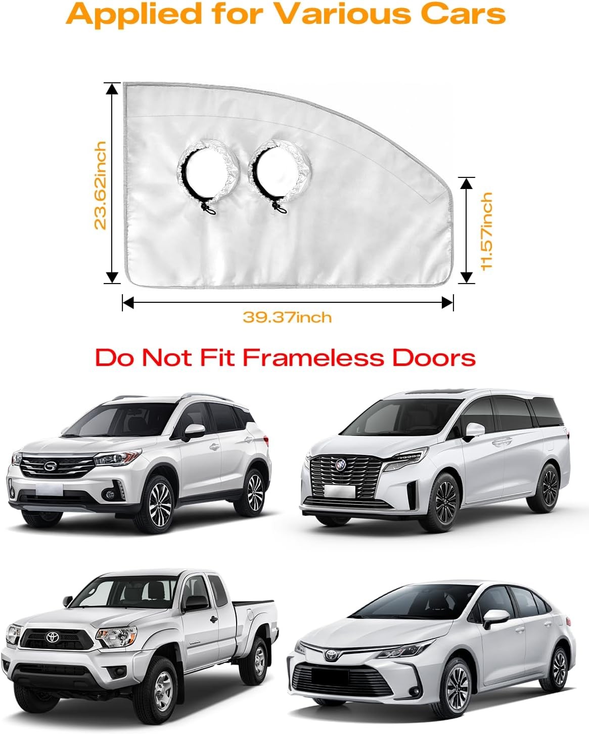 Portable Air Conditioner Window Kit – Car Window Vent Seal Kit for Ac/Dryer | Fi