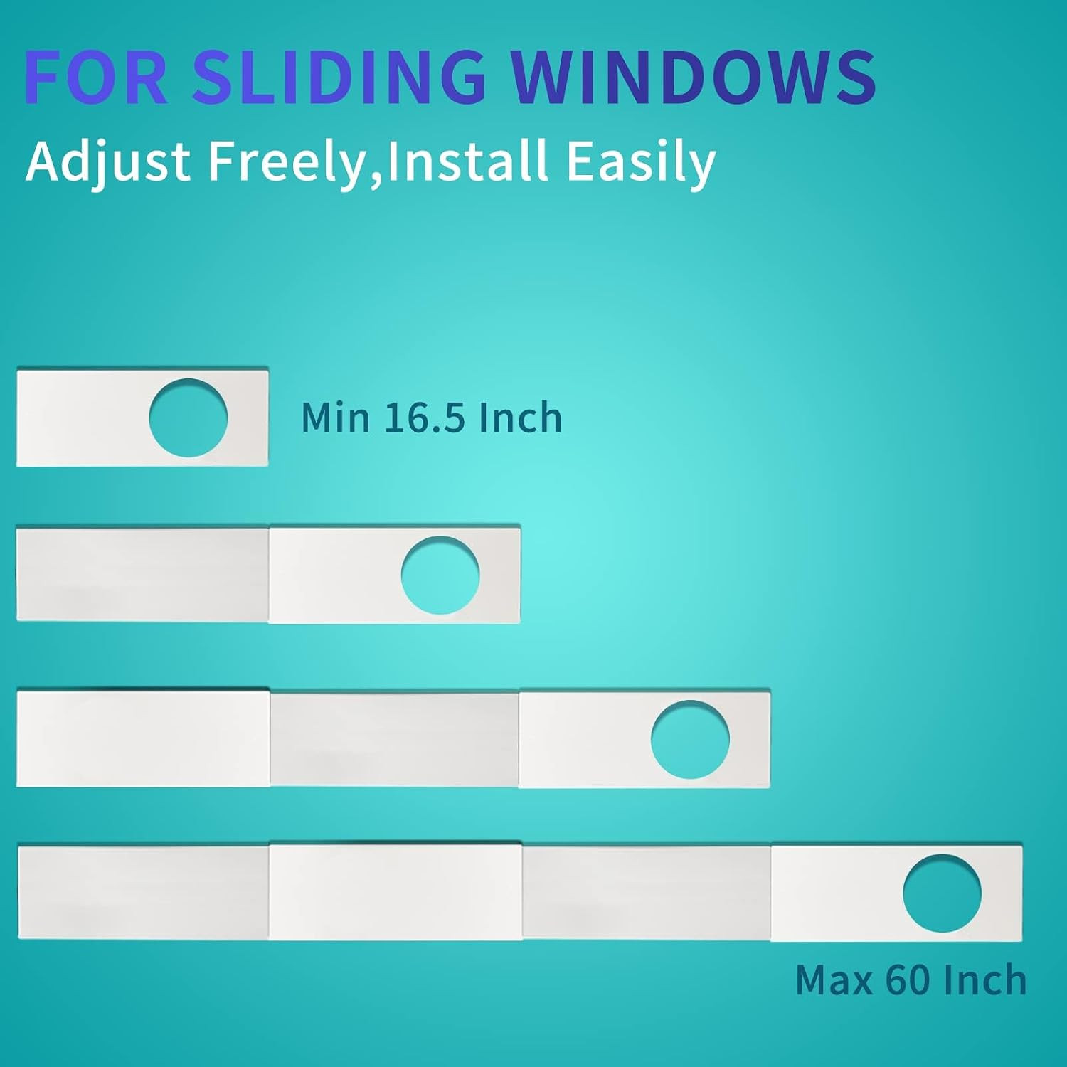 kit de ventana para aire acondicionado portatil placas pvc ajustables de 60 pulg