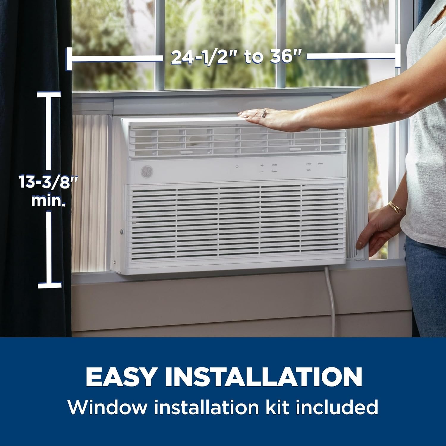 Window Air Conditioner 10000 BTU Wi-Fi Enabled Energy-Efficient Cooling Medium