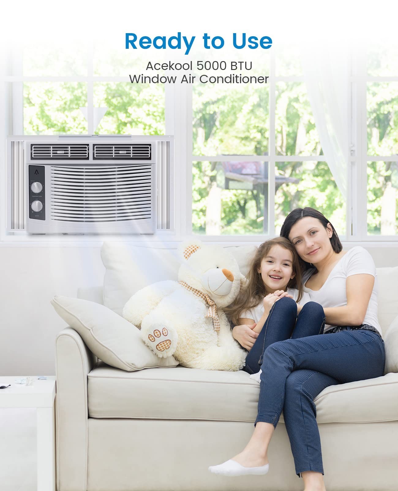 5000-8000 BTU Window ACs: Cools 150-350 Sq.Ft, Multiple Speeds (Some with Remote