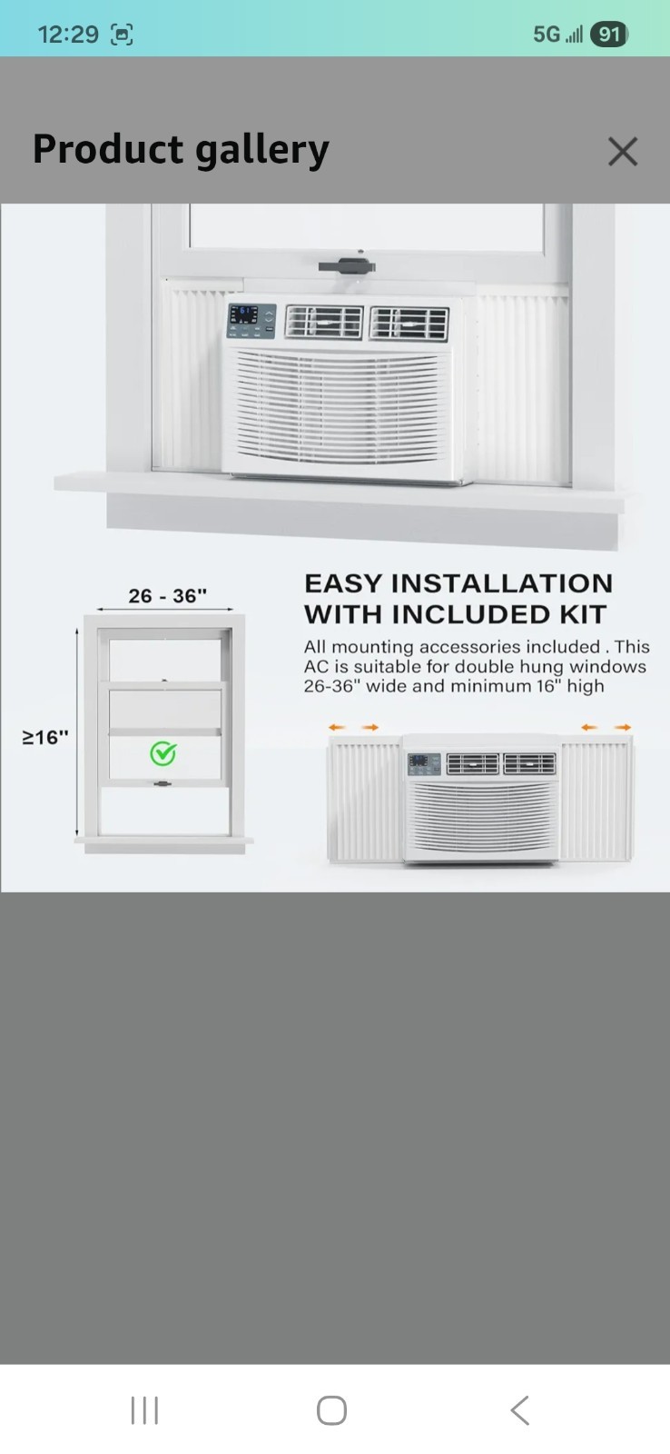 Rovsun 12000 Btu Ac/Heater Window Air Conditioner