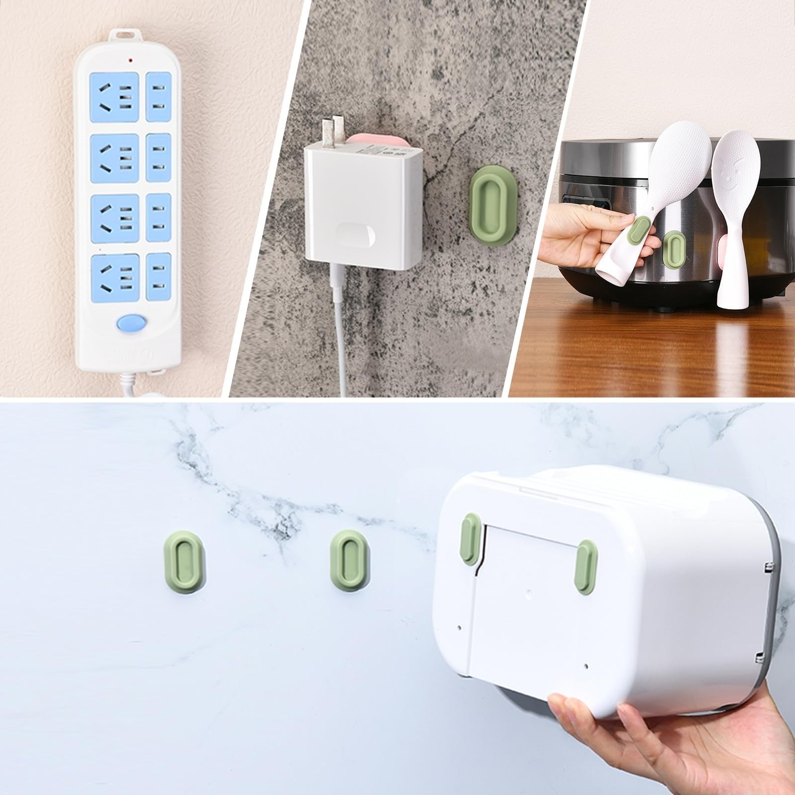 Magnetic Remote Control Holder Wall Mount 4 Pack XYOFUN No Drill