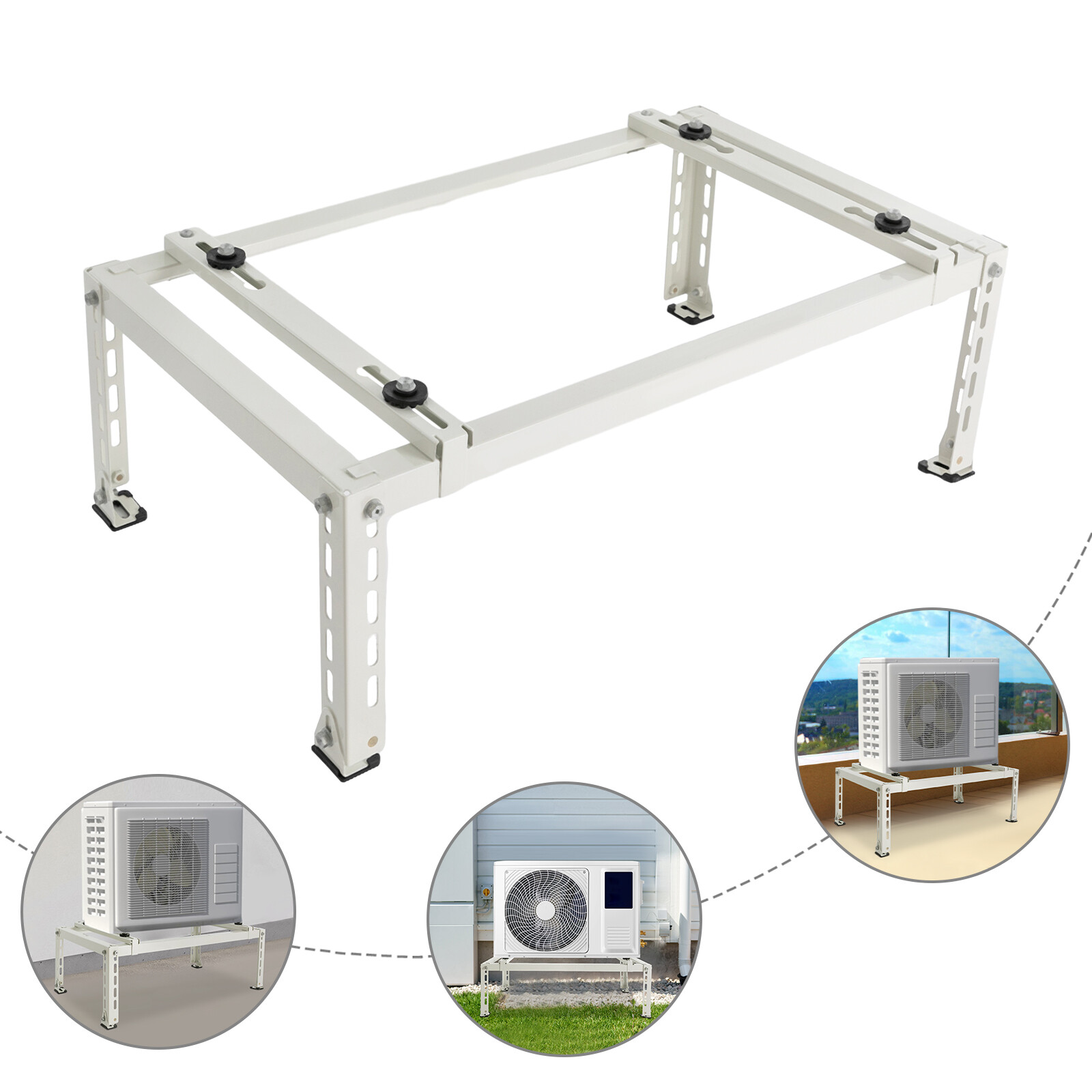 Heavy-duty Universal Ac Outdoor Bracket 440lbs Floor Bracket Adjustable