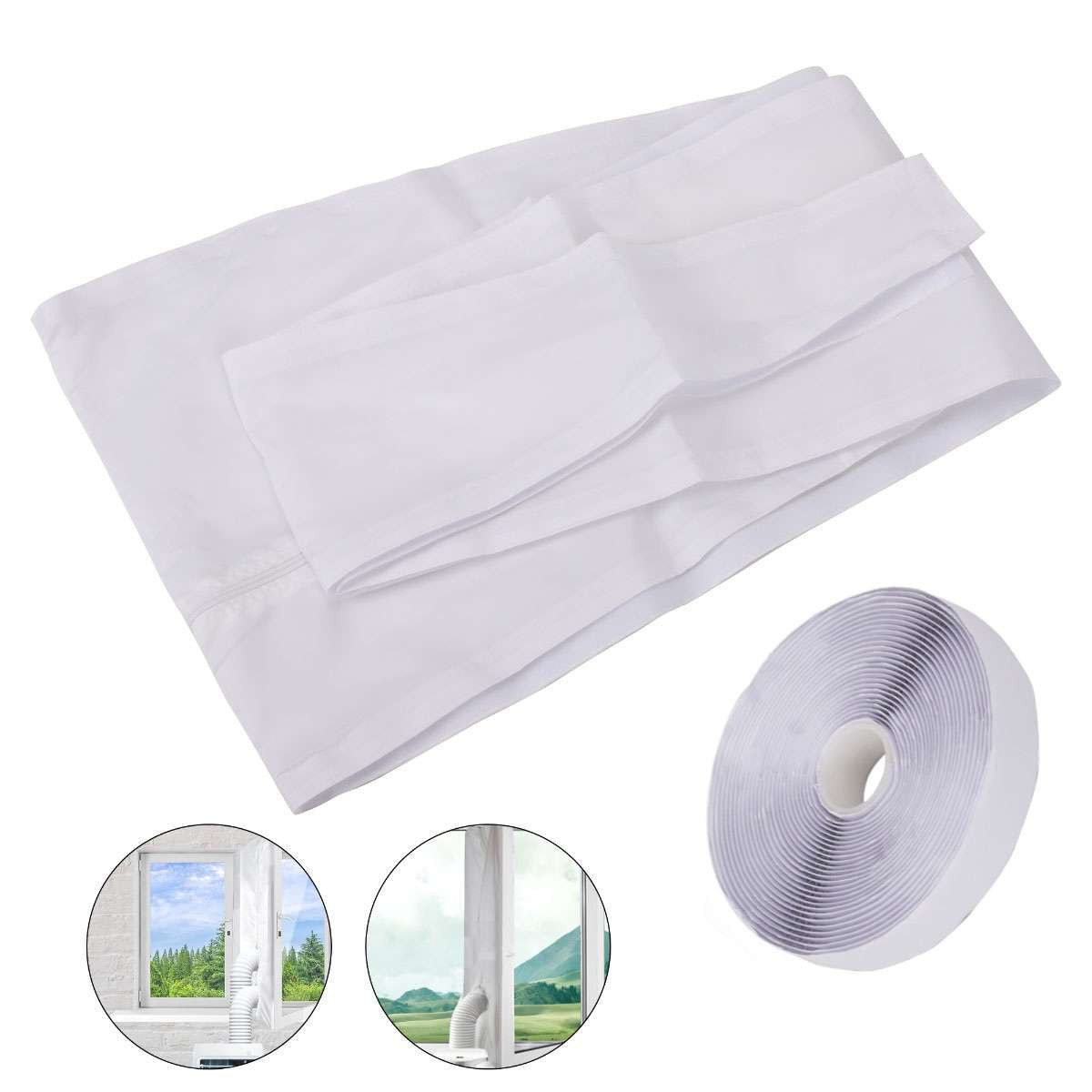 13Ft 10Ft Portable AC Window Seal Kit Universal for Mobile Air Conditioner Unit