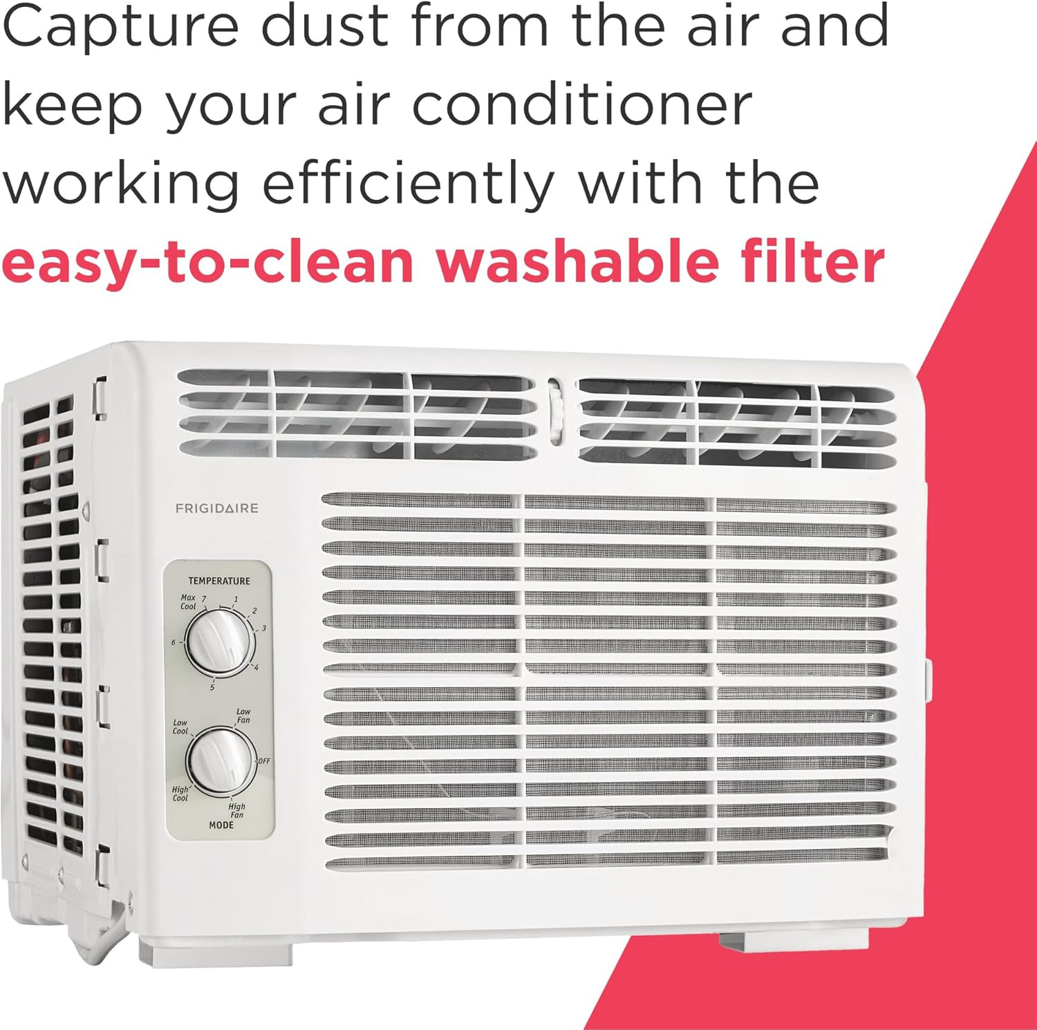 Window Mounted Air Conditioner 5,000 BTU Cools up to 150 Sq. Ft Quiet Operation