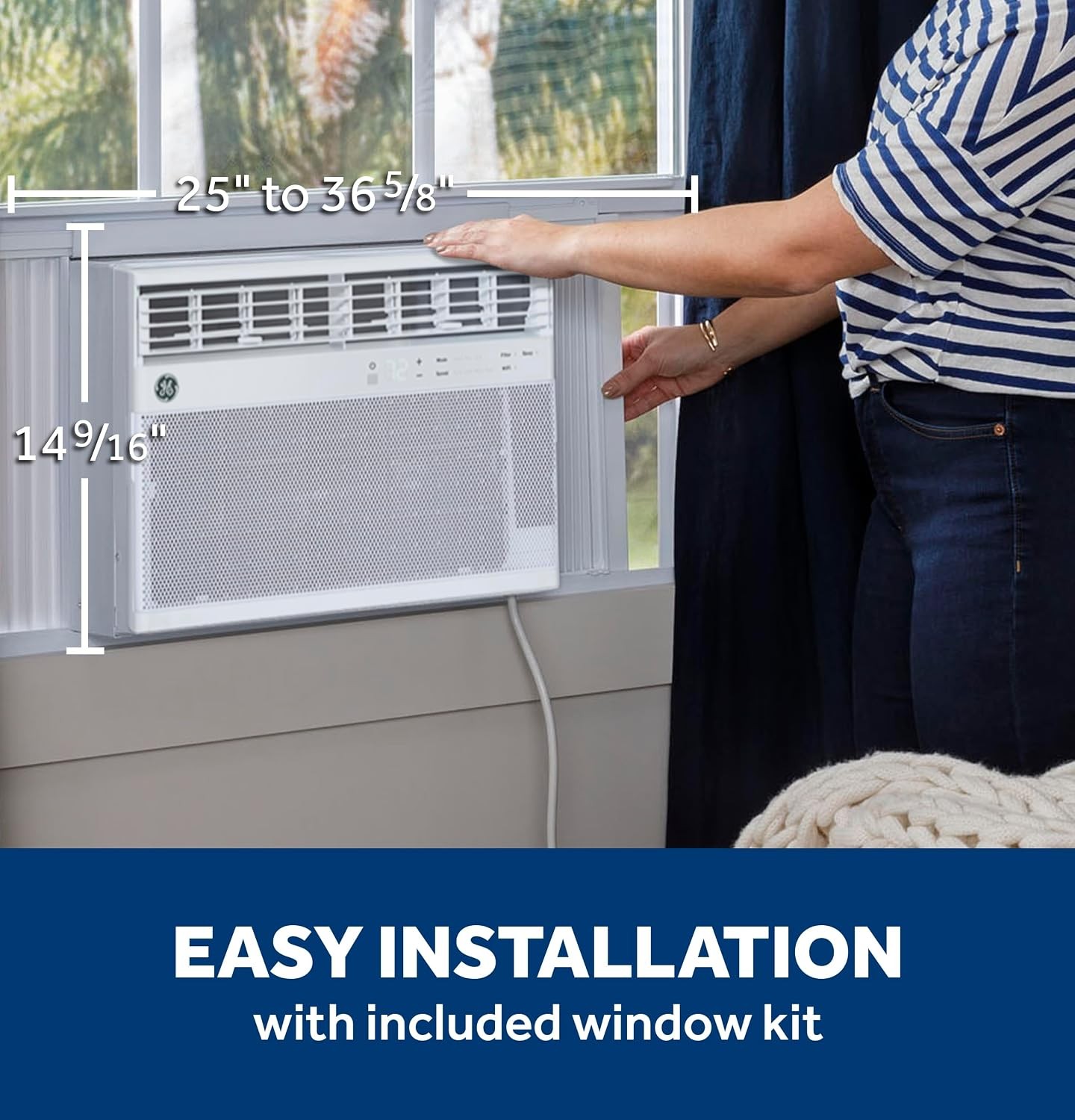 Window Air Conditioner 12 000 BTU for Rooms up to 550 sq ft. Wi-Fi Enabled