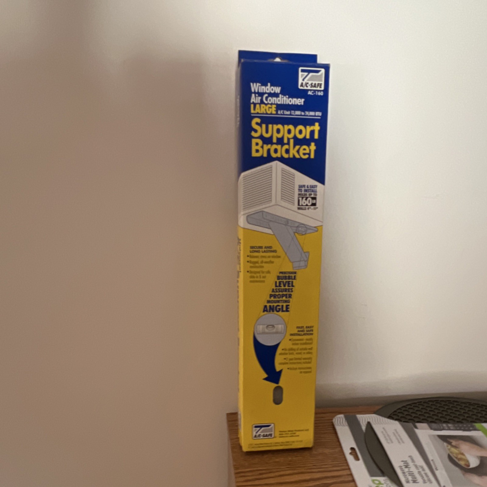 AC-Safe Window AC Support Bracket 12000-24000 BTU Bubble Level AC-160