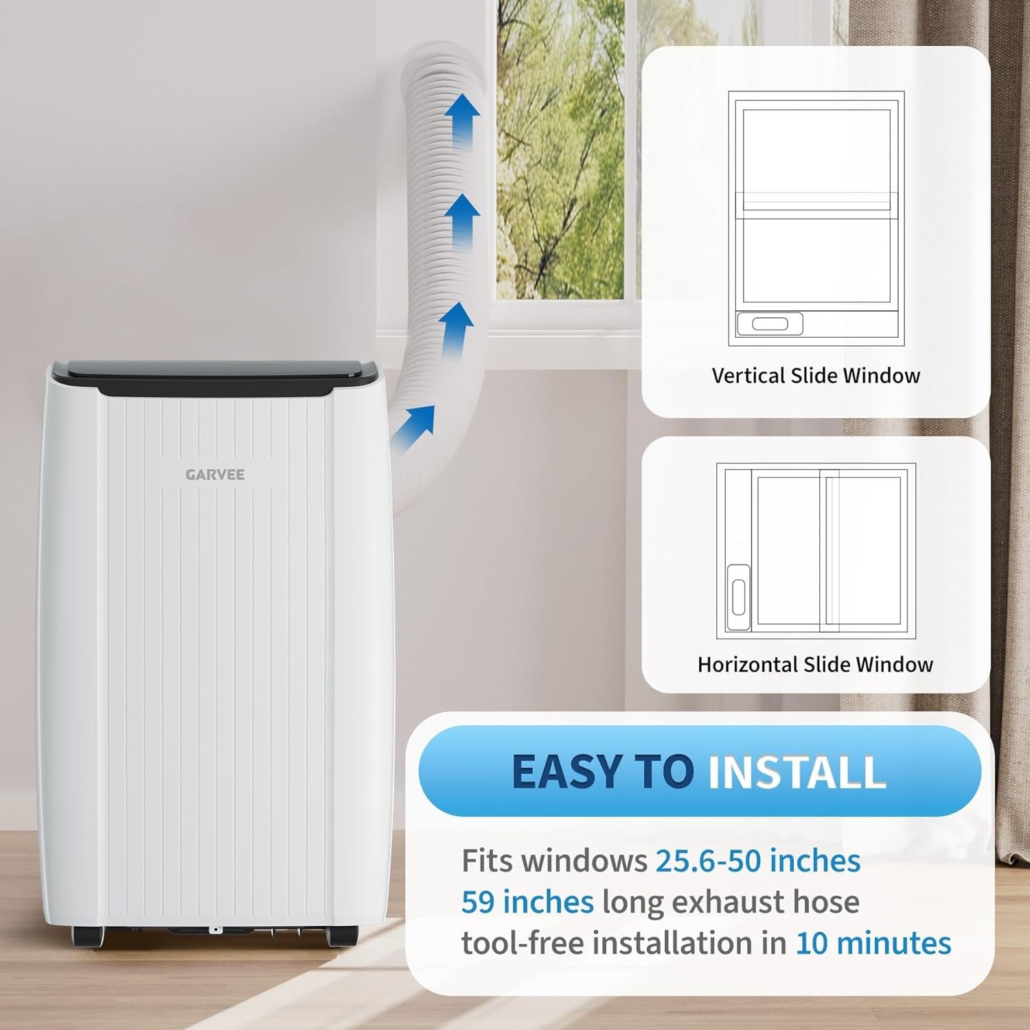 ❄️12,000 BTU Portable Air Conditioner Cools up to 550 Sq.Ft, 3-in-1 Portable AC