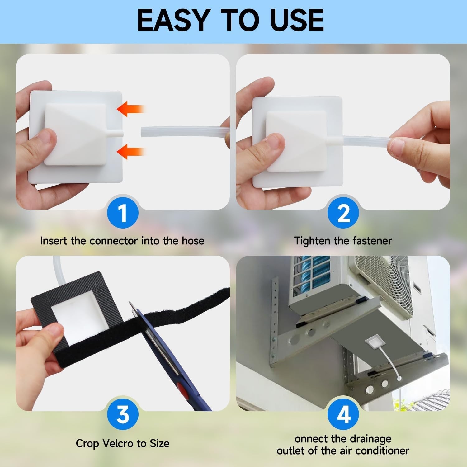 10FT Air Conditioner Drain Hose,Window Air Conditioning Drainage Kit,Portable…
