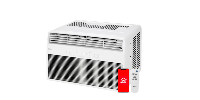WHITE – LG 8,000 BTU 115V ELECTRONIC SMART WAC W/REMOTE