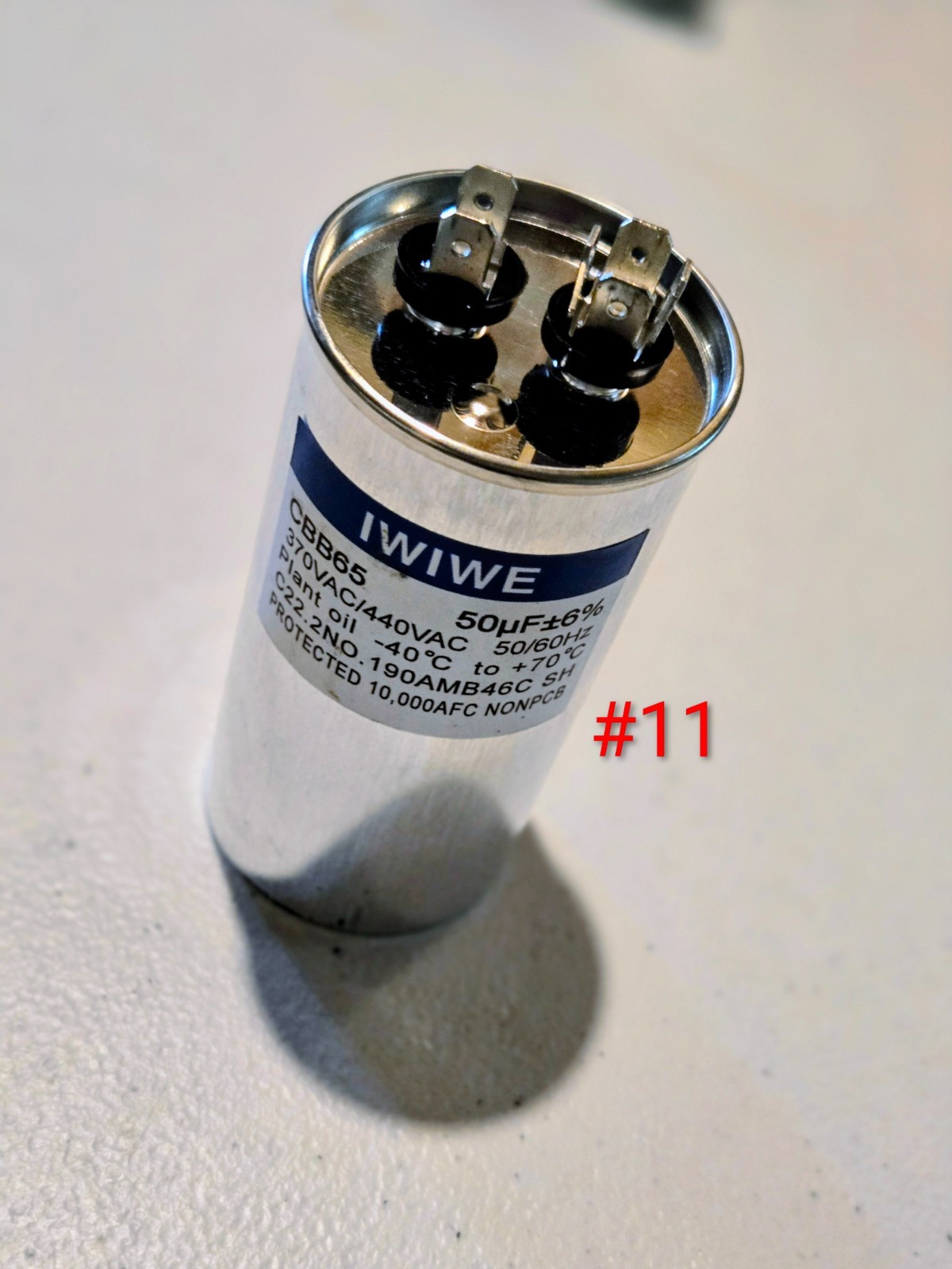 IWIWE CBB65 50uF 440VAC COMPRESSOR RUN CAPACITOR for Insignia NS-AC10PWHP