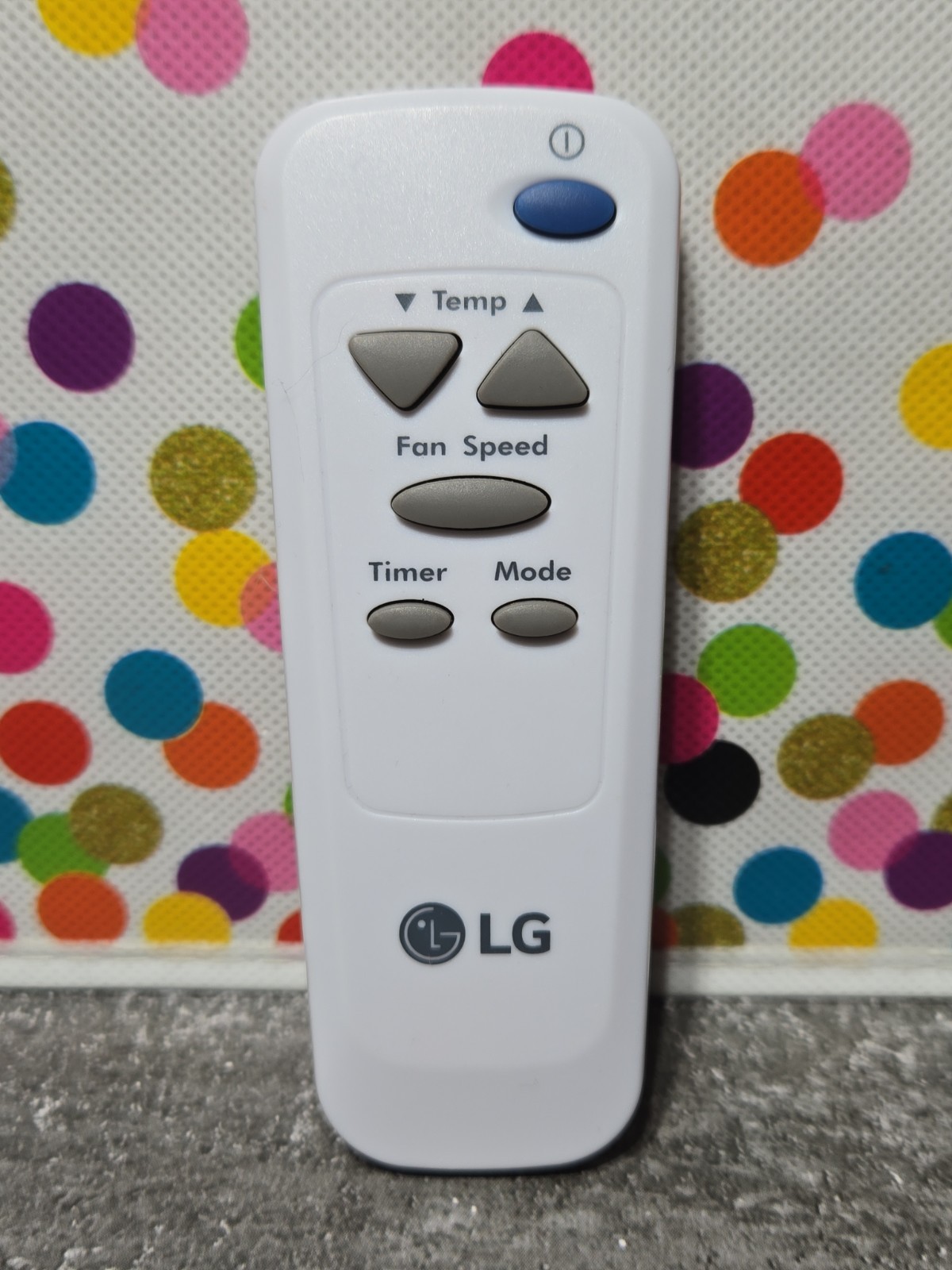 LG AKB73016012 Remote Control White Wireless 6-Button for Window Air Conditioner