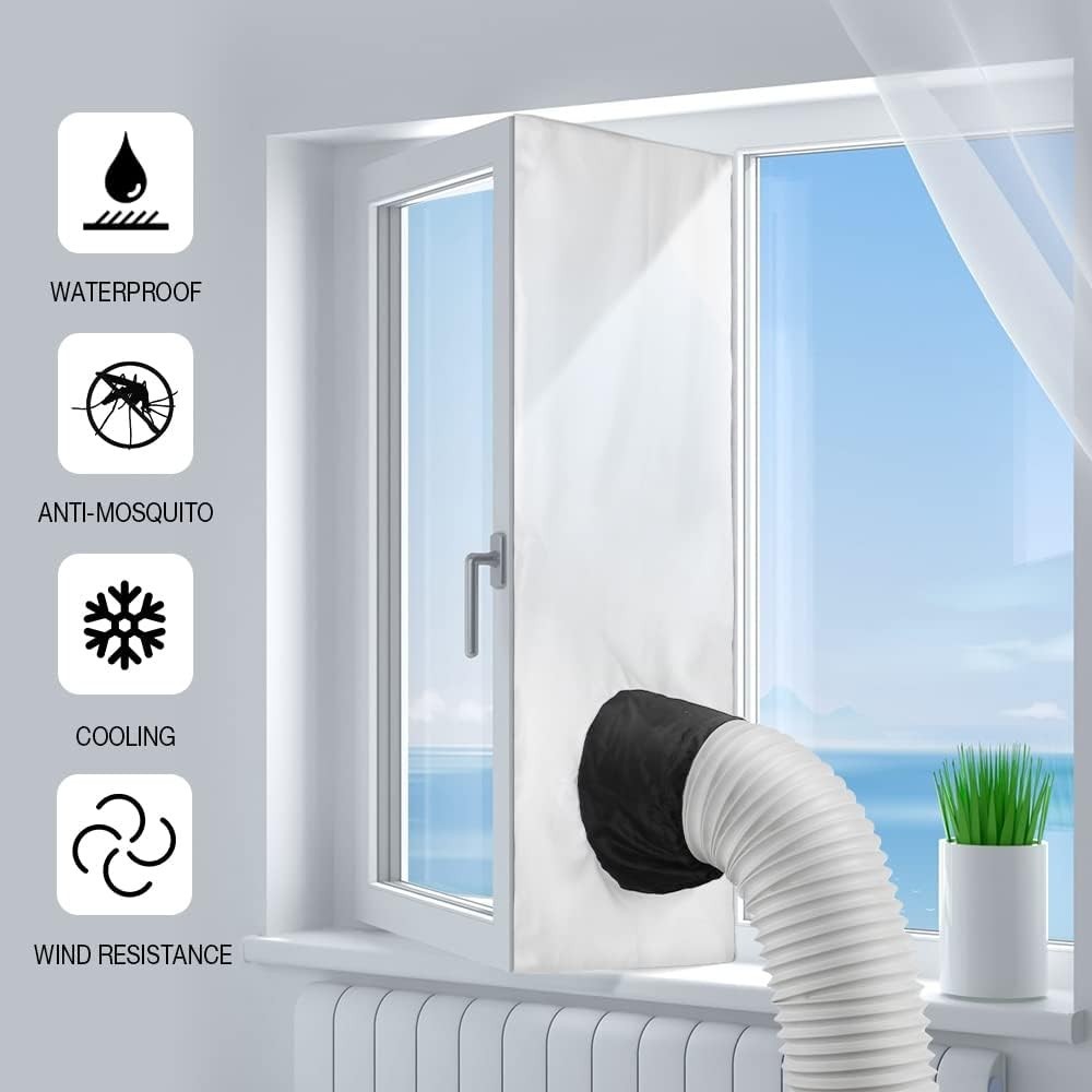 Adjustable Cloth Window Seal Kit for AC Units – 118&Prime; Easy Install Solution