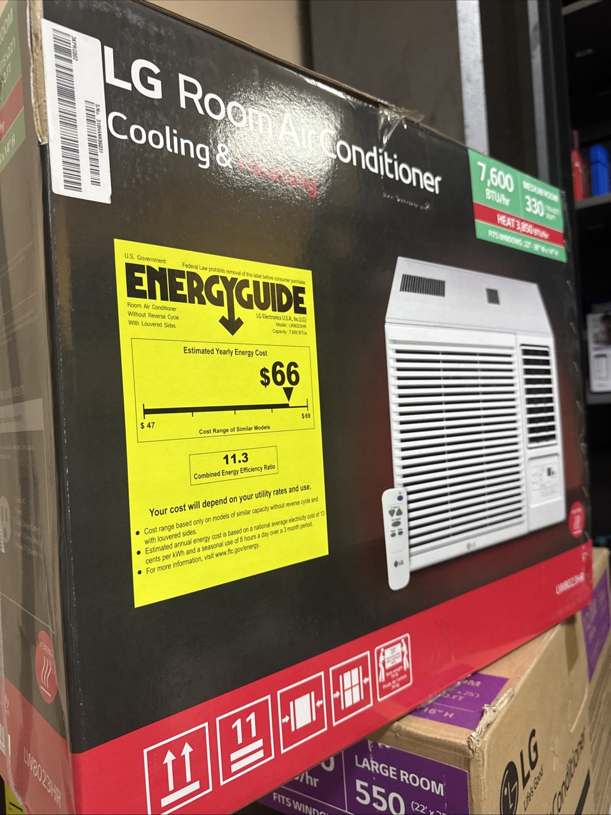 LG 7,600 BTU Window Air Conditioner with Heat