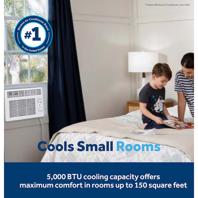CLEARANCE !! GE Small Room Window Air Conditioner , ( 115-Volt , 5000-BTU )