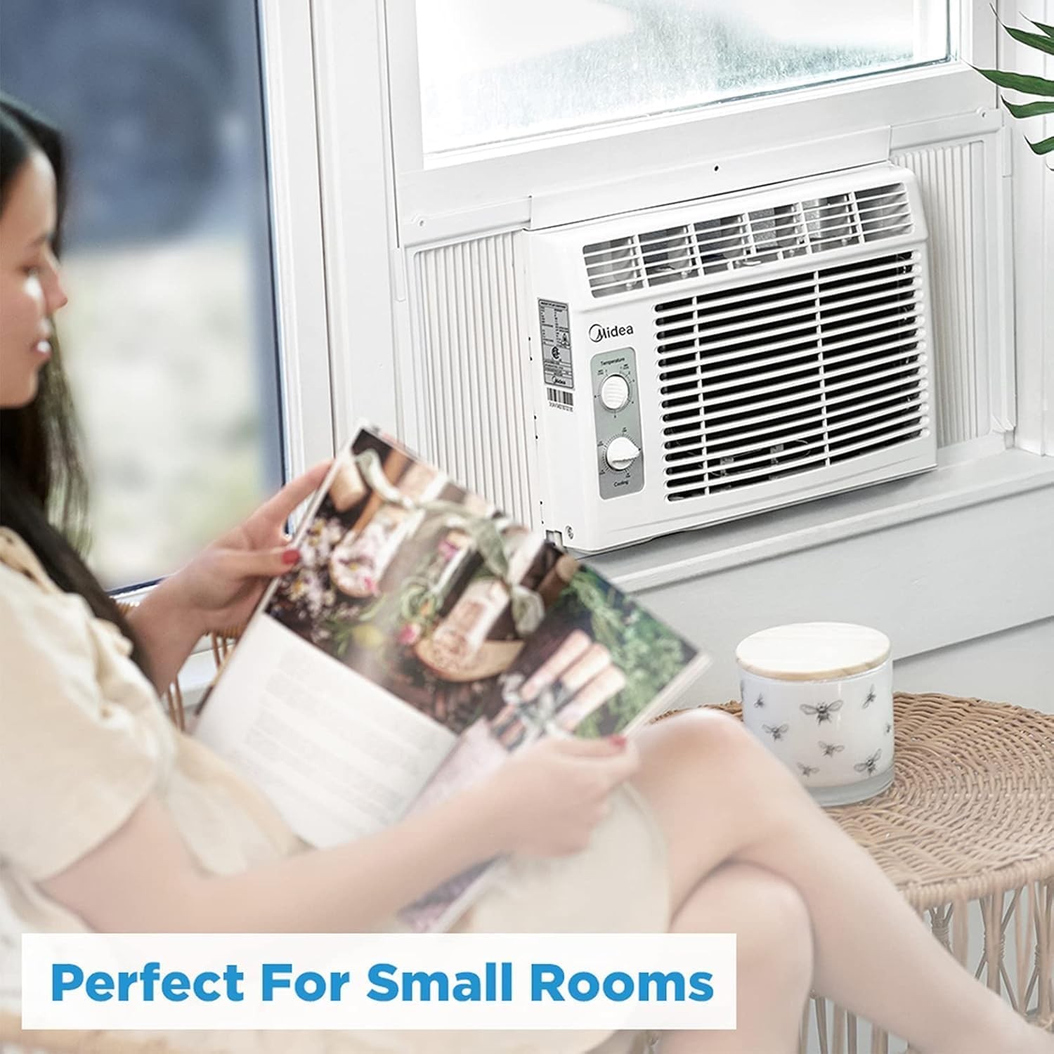 Midea 5,000 BTU Easycool Small Window Air Conditioner – Cool up to 150 Sq. Ft.