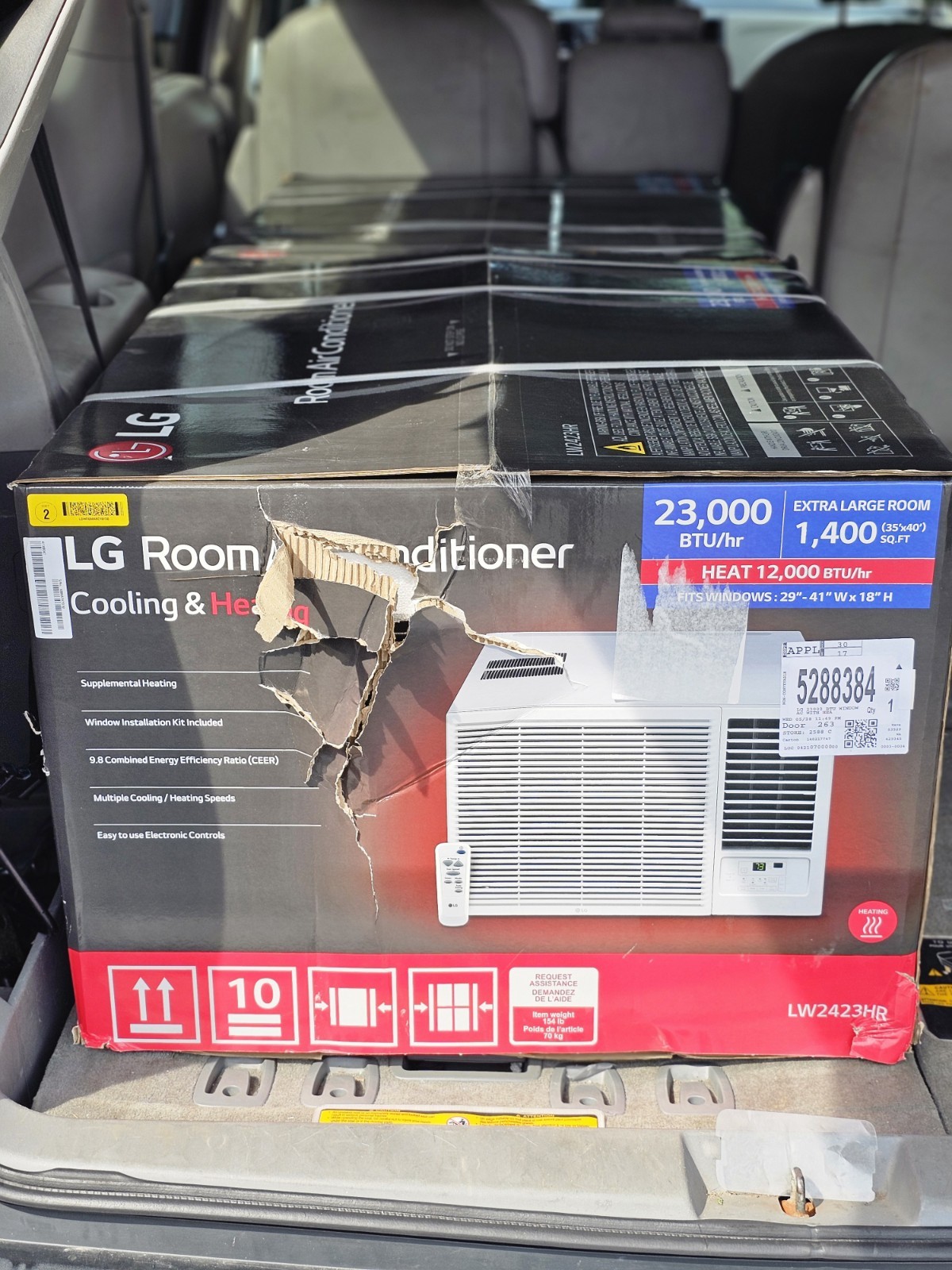 LG 23,000 BTU Window Air Conditioner Cooling & Heating LW2423HR 1400 Sq Ft Read