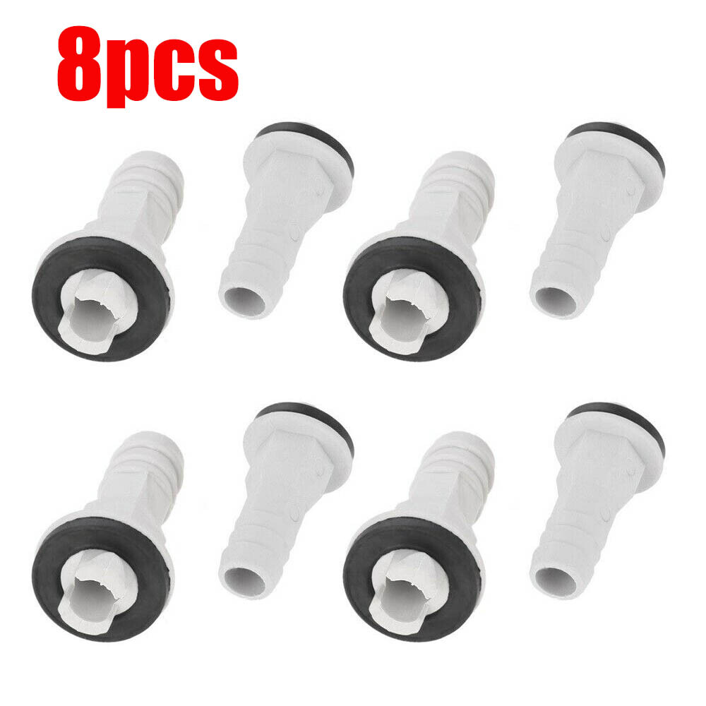 Air Conditioner Drain Hose Connector Window Drain Adapter Straight Fitting 8PCS
