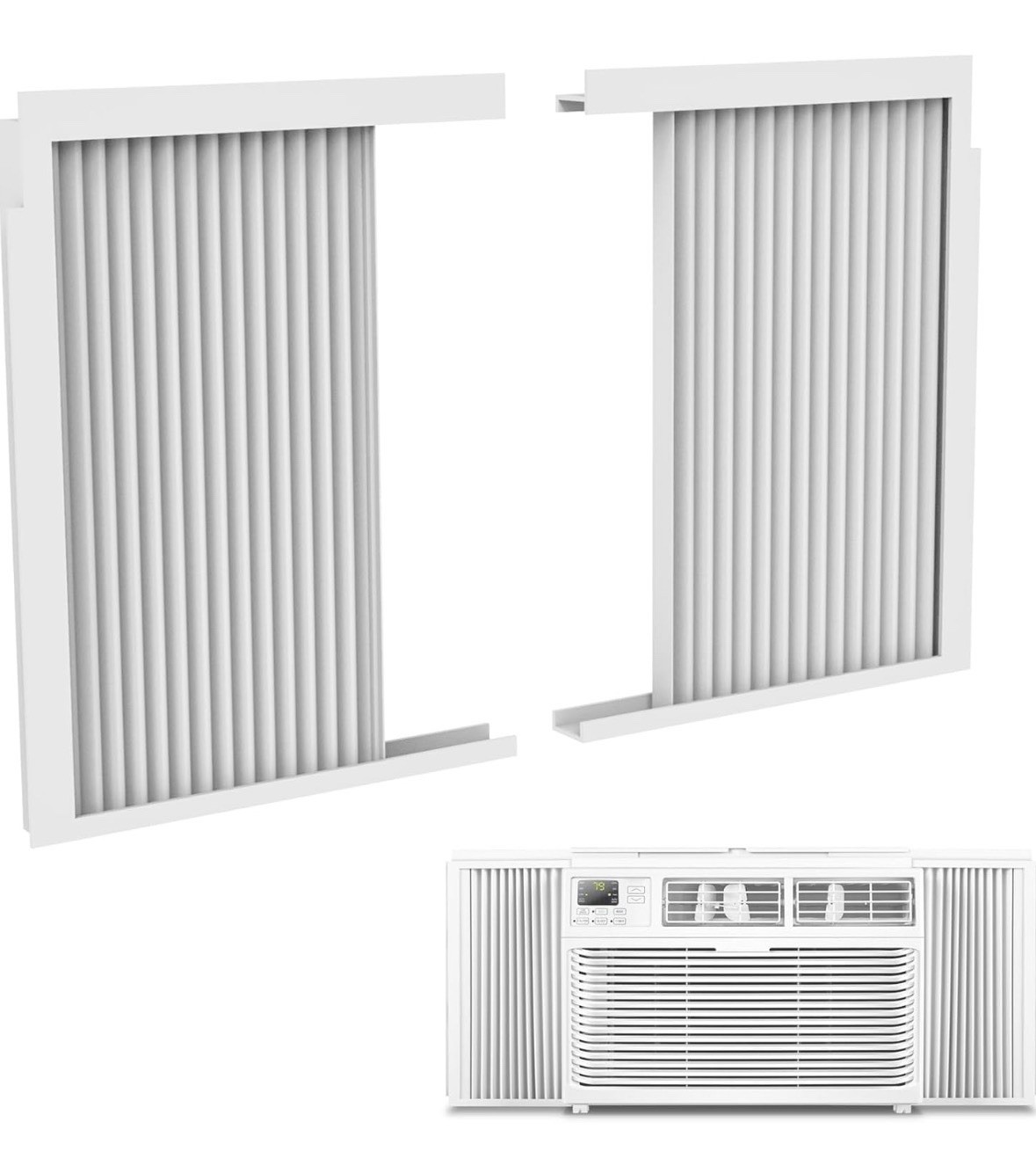Mxclimate Window Air Conditioner Side Panels with Frame,Window AC 10k Btu