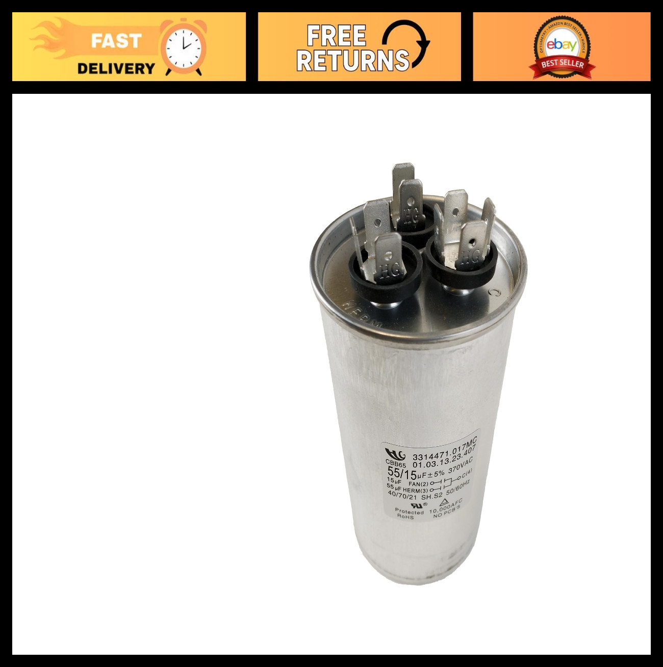 55/15 MFD RV Air Conditioner Motor Capacitor for Dometic AC Units – High Efficie