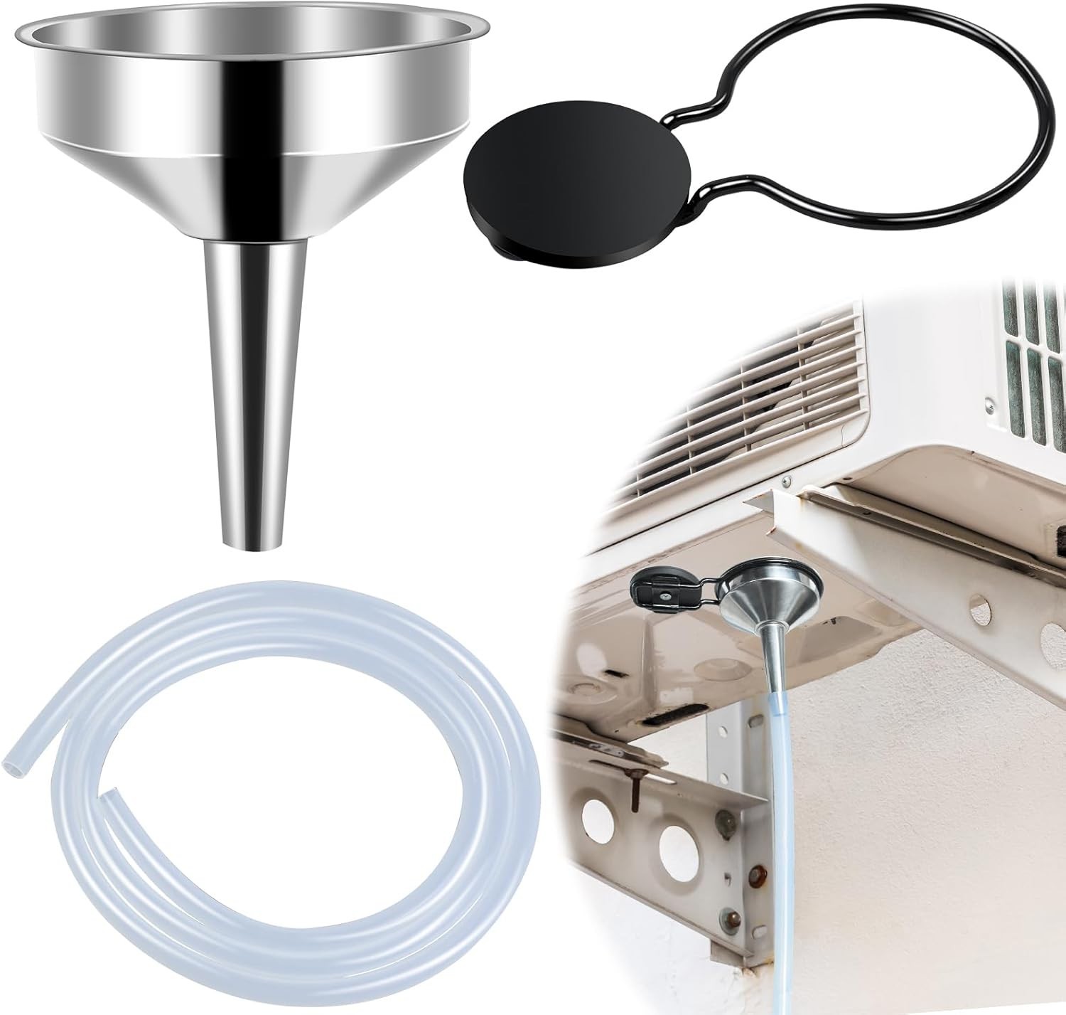Magnetic Window Air Conditioner Drain Kit Universal Portable Air 18Ft