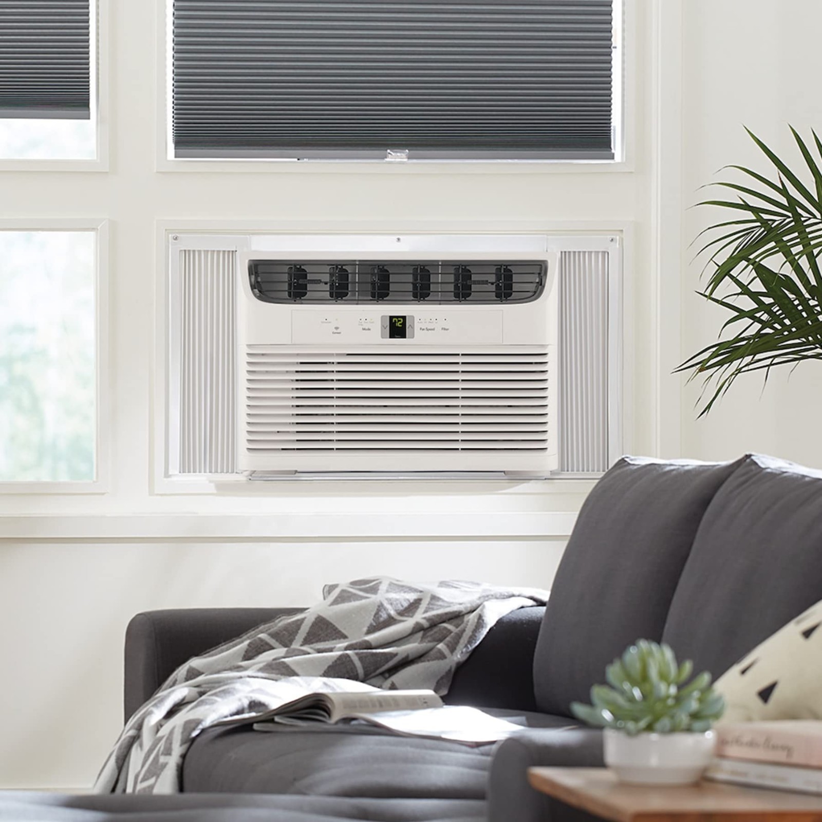Window Air Conditioner Side Panels Kit – Adjustable Insulation Filler Curtain, A