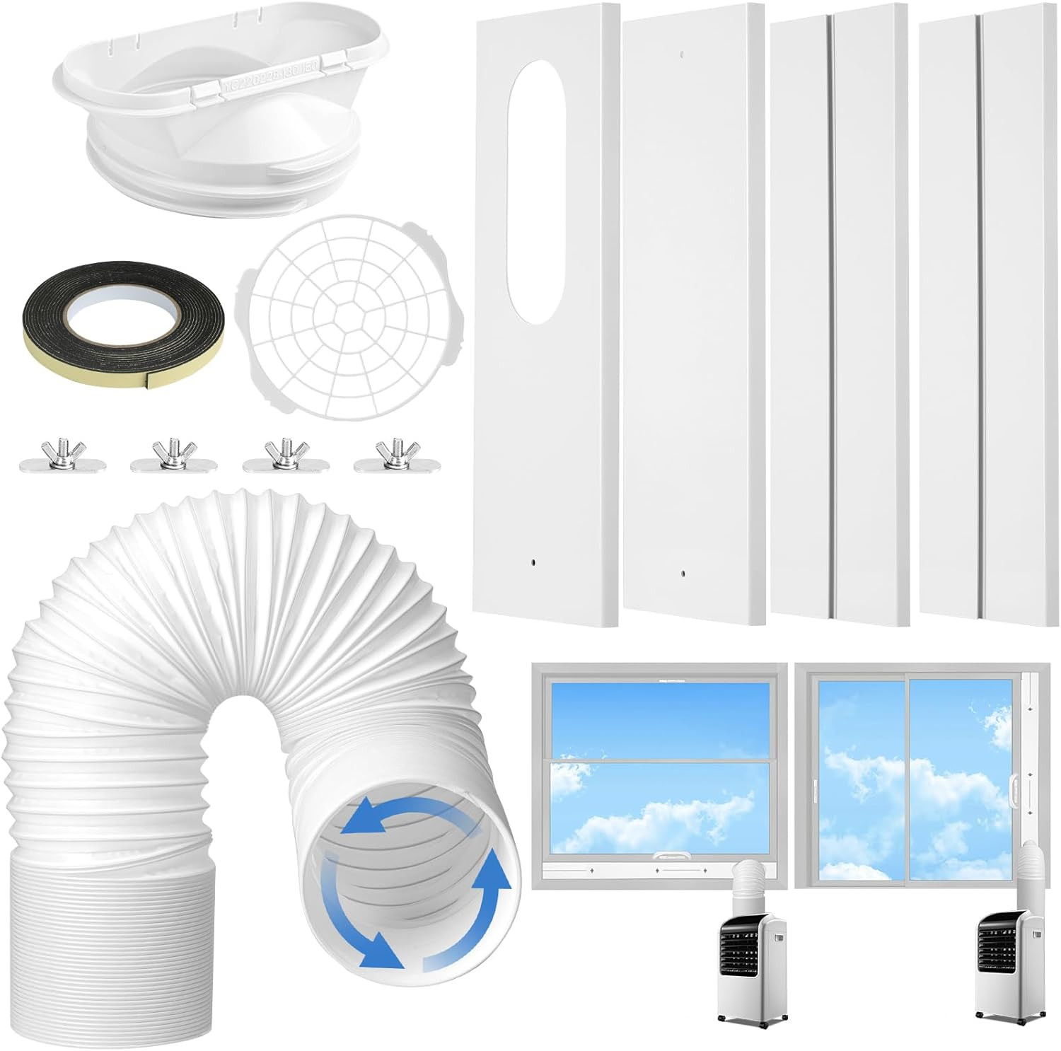 Portable AC Window Vent Kit, Universal Portable Air Conditioner Window Kit