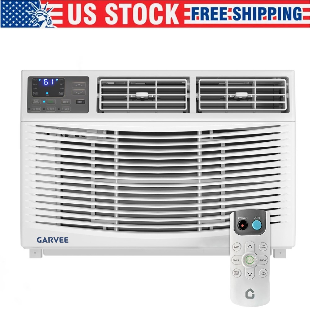 Air Conditioner 10000 BTU Window w/Remote,Cools Rooms 3 Cooling & Fan Speeds 10K