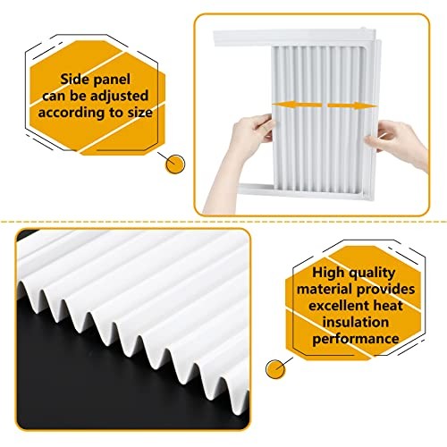 Window Air Conditioner Side Panel and Frame Set,AC Accordion Filler 12000BTU