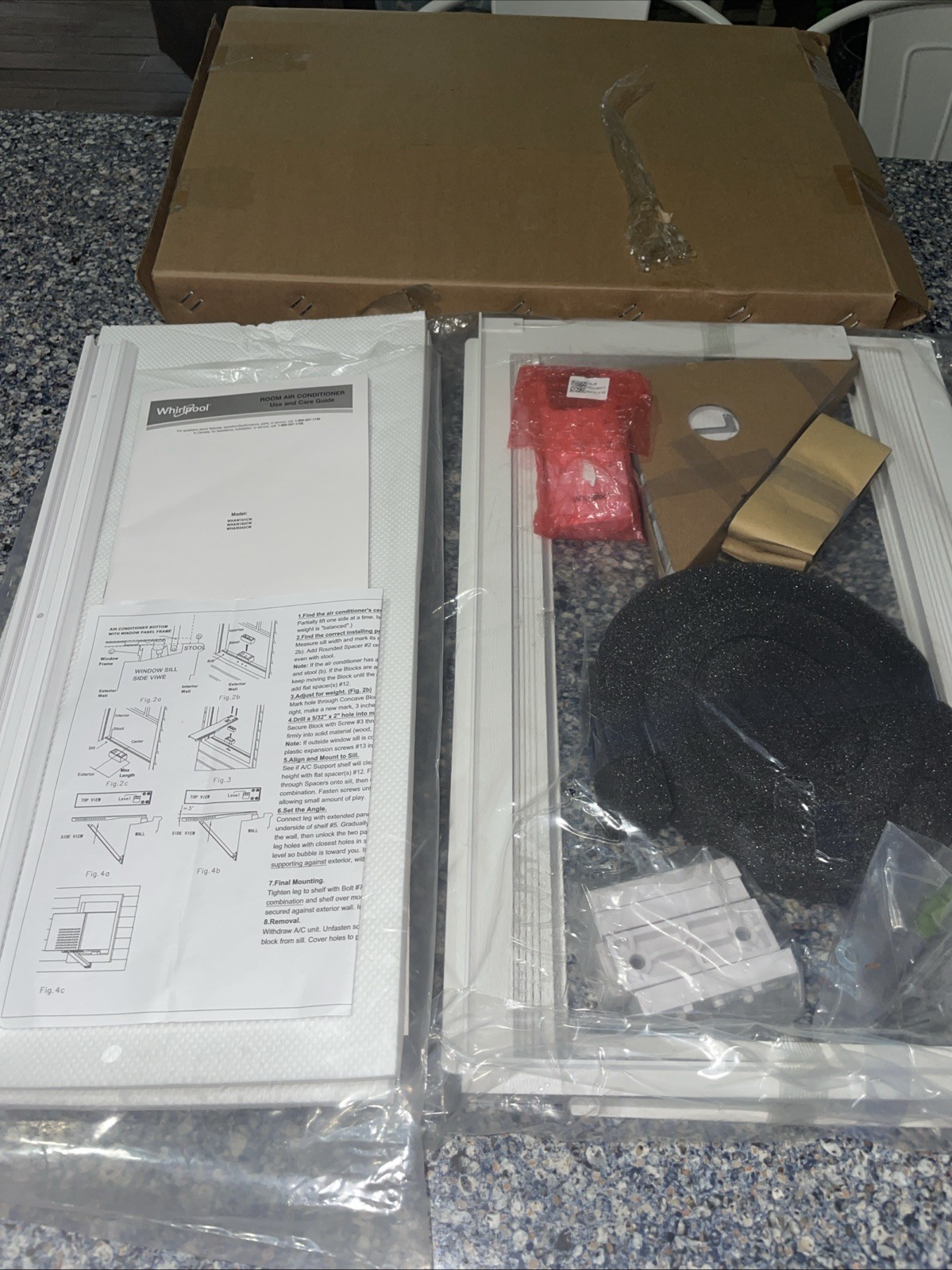 Whirlpool Window AC Mounting Kit With Remote Fits Whaw151cw Whaw182cw Whaw252cw