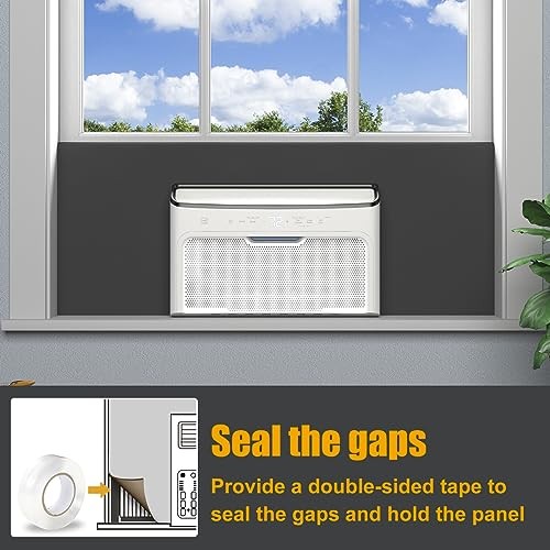 Window Air Conditioner Side Panels,Full Surround AC Foam Panel for Black