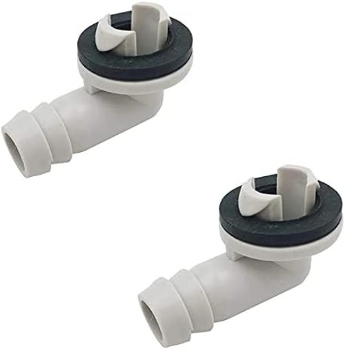 Leak Prevention 2Pcs 3/5 Inch AC Drain Hose Connector Elbows with Rubber Rings