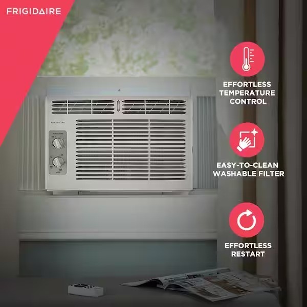 Frigidaire 5,000 BTU Window Air Conditioner Cools 150sq with Mechanical Controls