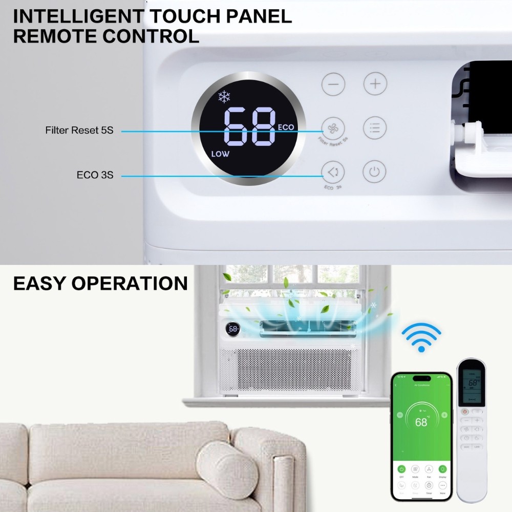 12000 BTU [WIFI CONTROL+TIMER] Inverter Window Air Conditioner 550 sp.ft AC Unit