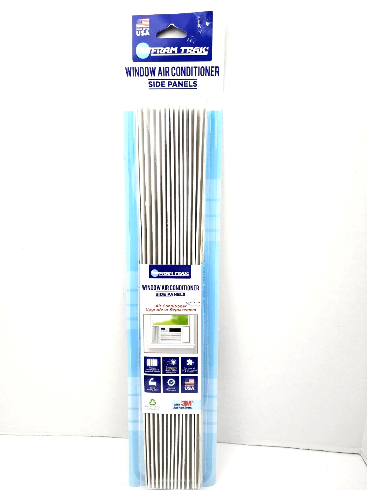 2pk Window Air Conditioner 19&Prime; x 12&Prime; Accordion Side Panels cut-to-fit FRAM TRACK