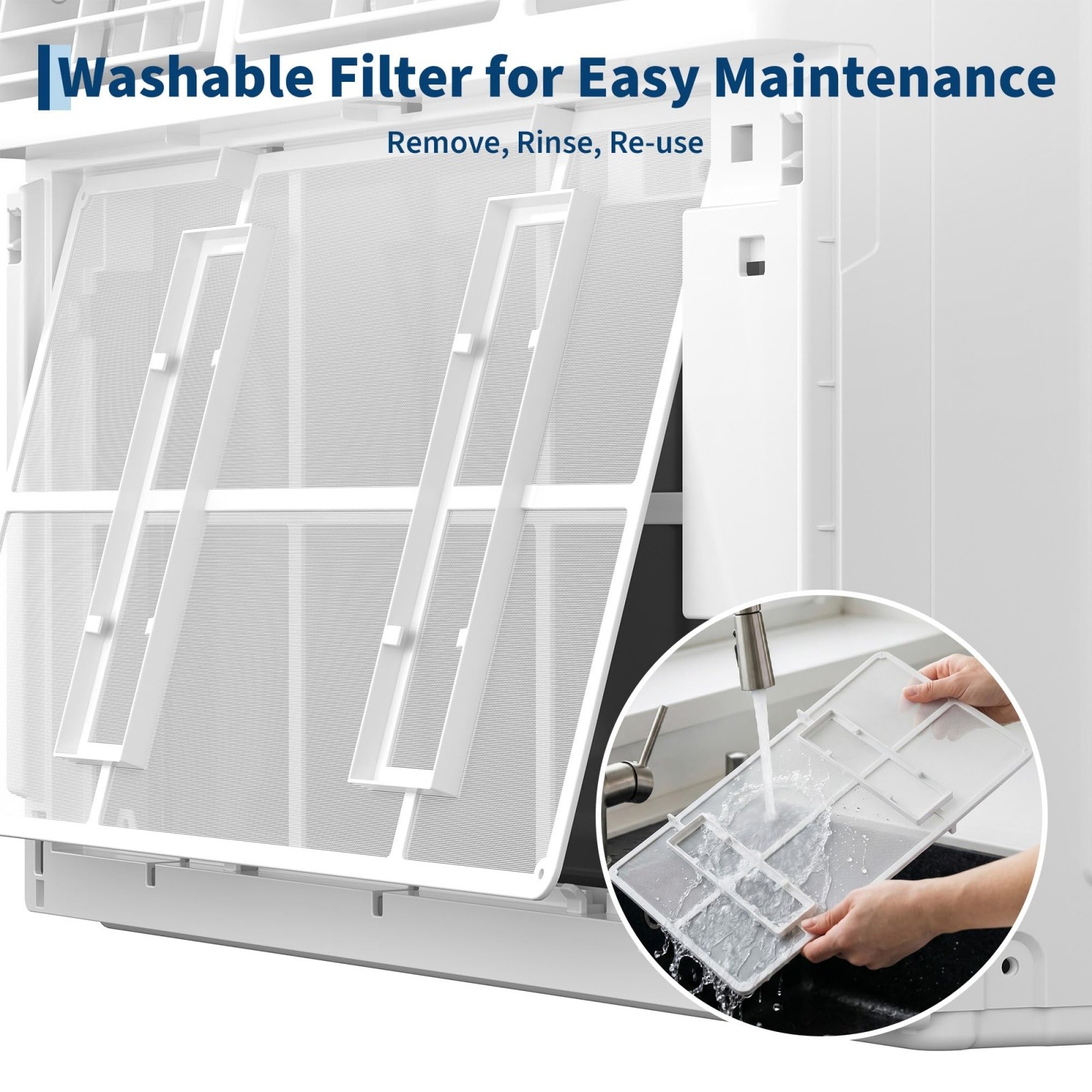 8000 BTU Window Air Conditioner Cools Up to 350 Sq. Ft Home Window AC Unit