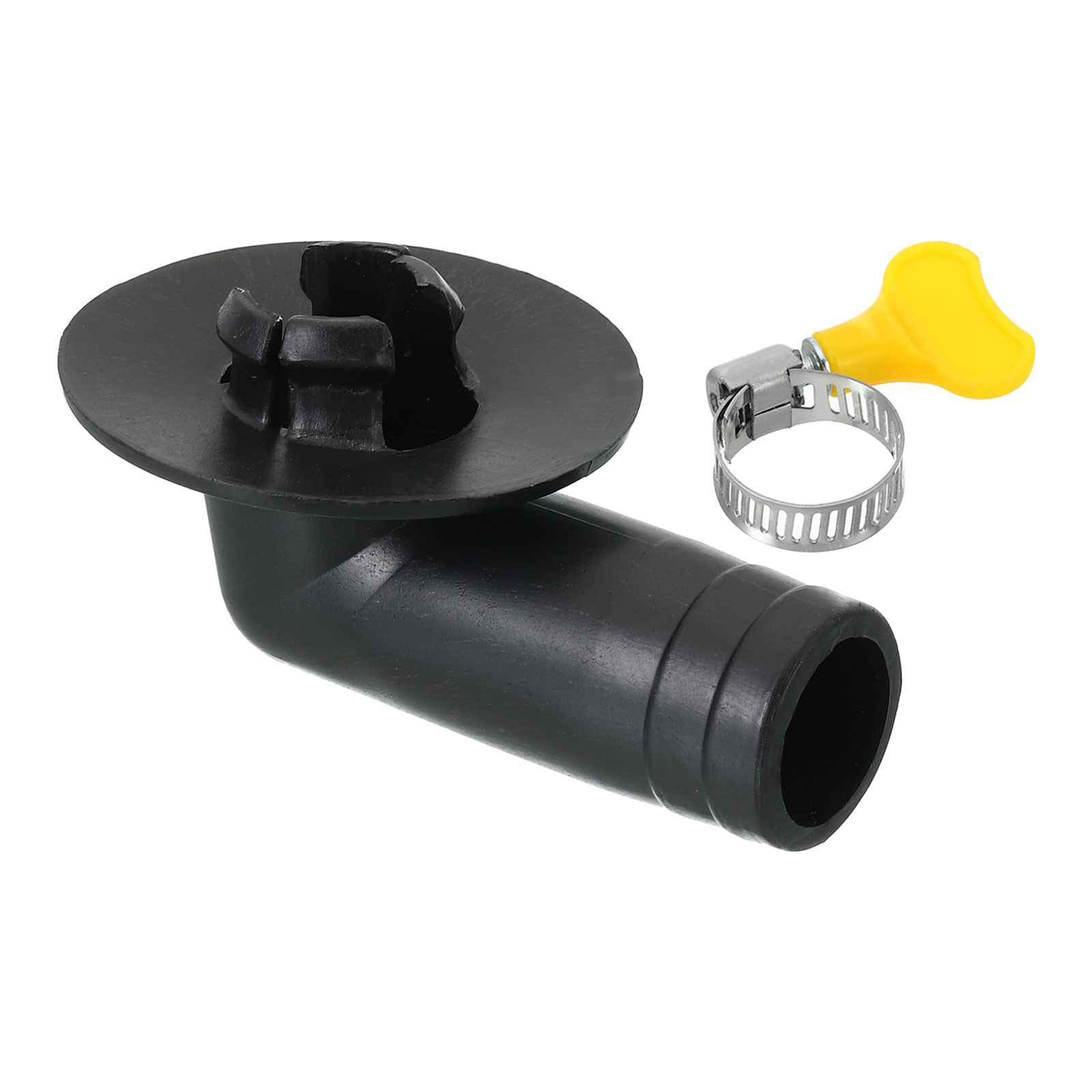 1pcs 17mm Air Conditioner Drain Hose Connector with Clamp, Black Style12