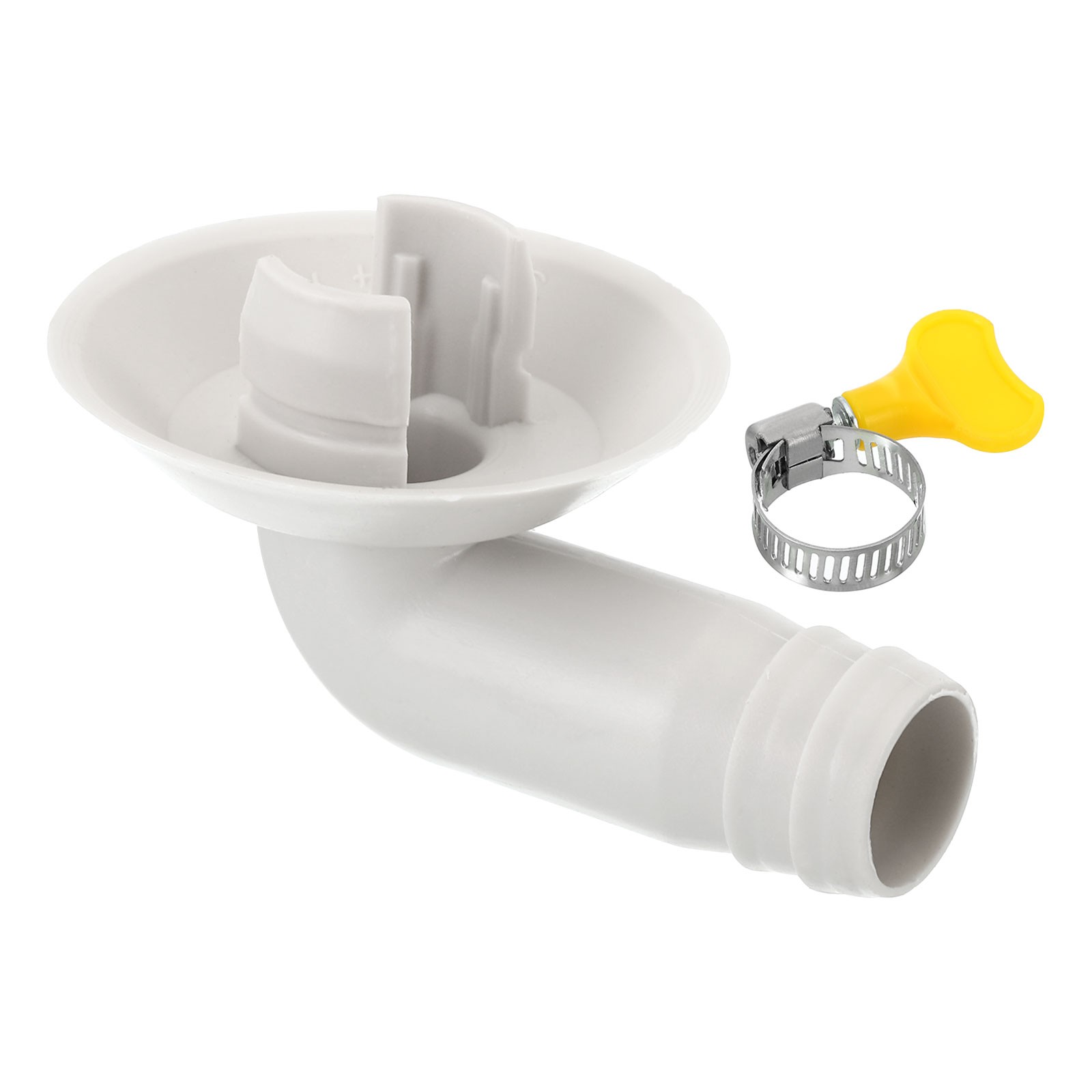 1Pack 18mm Air Conditioner Drain Hose Connector with Clamp White Style 7