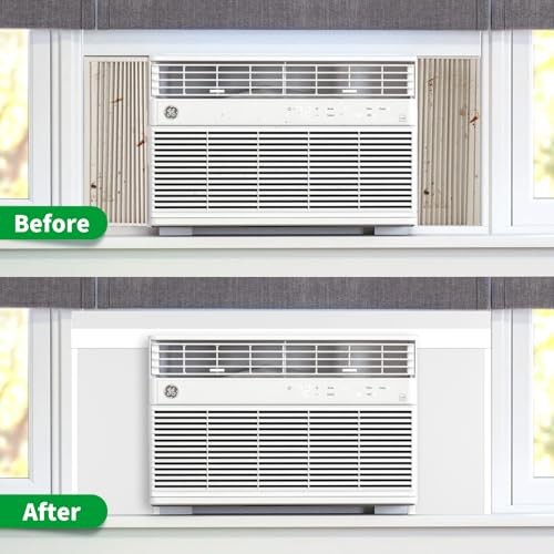 Window Air Conditioner, 2 pieces of surface insulation EVA board, 17 White