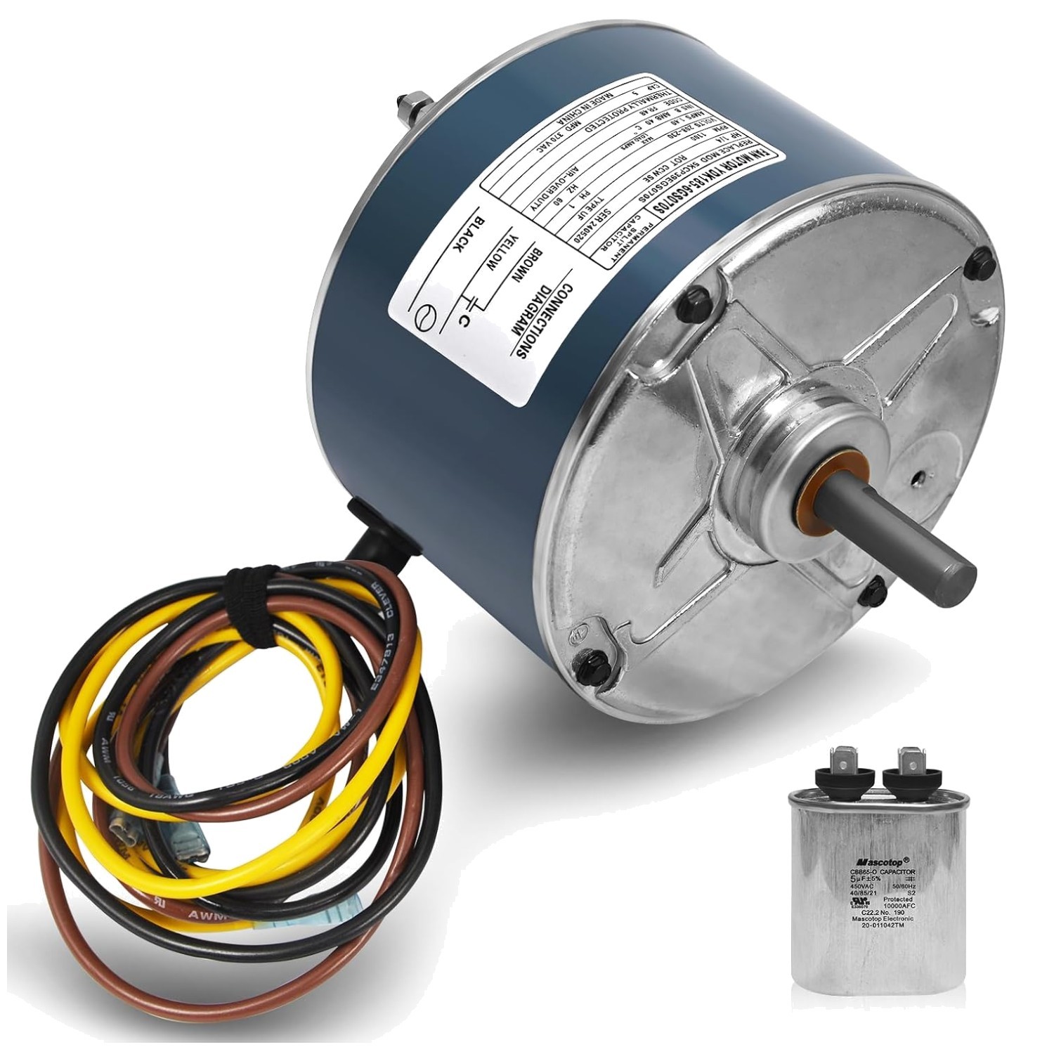 1/4 HP 1100 RPM 208-230V Fan Motor Replacement