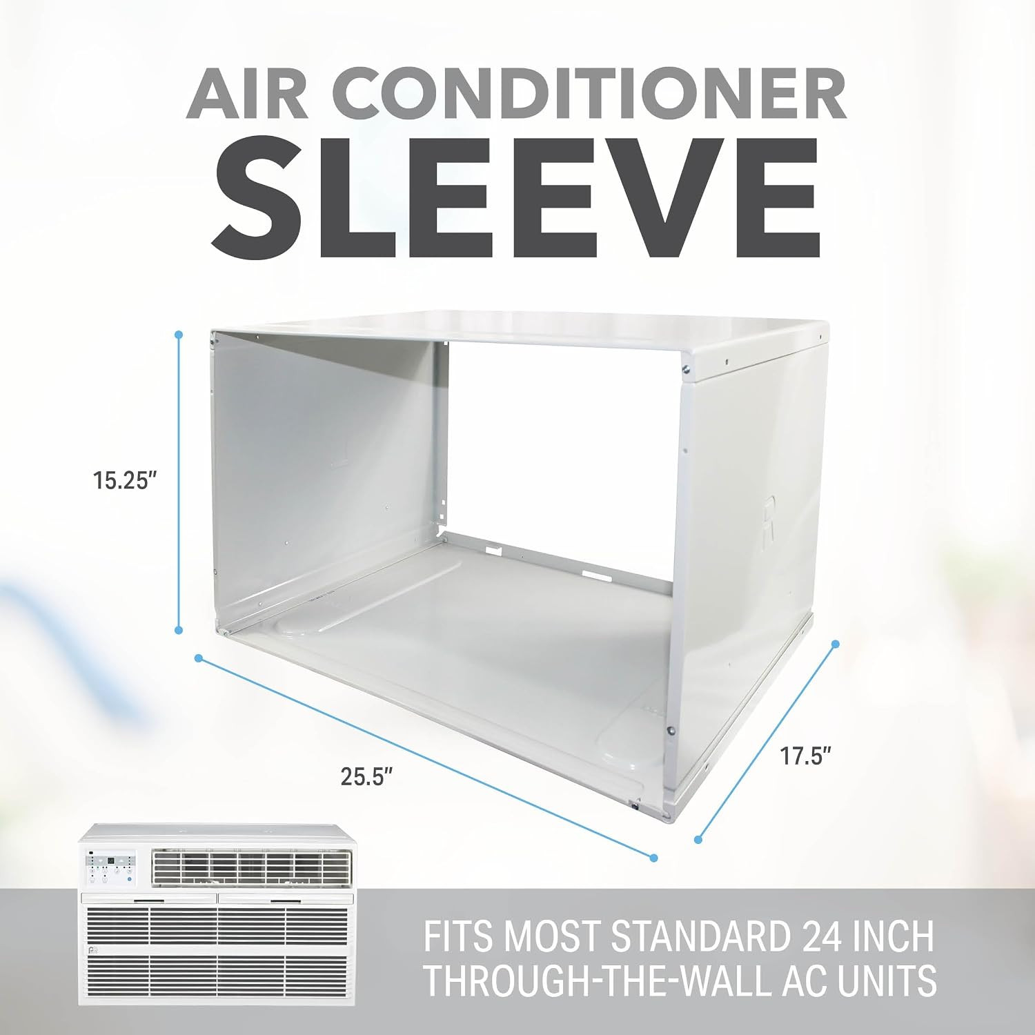 Perfect Aire PAWS1 Thru-The-Wall Air Conditioner Sleeve, Fits Standard 24-Inch T