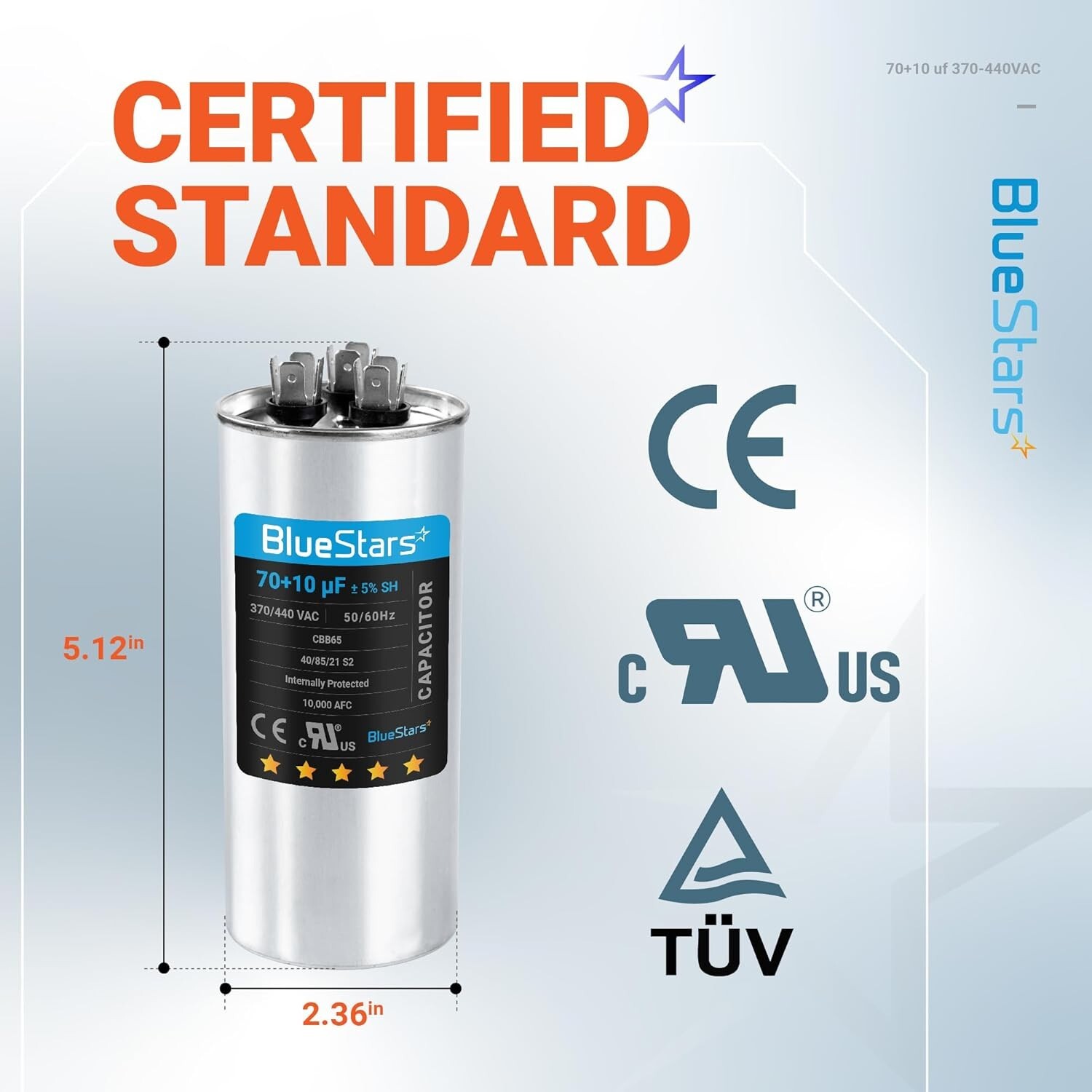 High-Quality 70+10 µF Dual Run Capacitor for AC Units – Easy DIY Solution