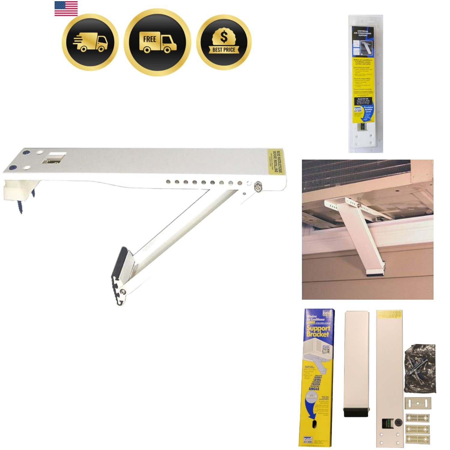A/C Safe AC-160 Universal Heavy Duty Window Air Conditioner Support