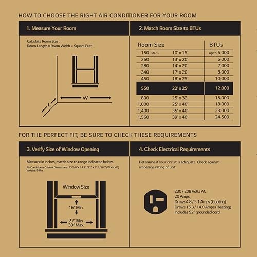 LG 7,500 BTU / 3,850 BTU WINDOW AC (COOL / HEAT) W/REMOTE LW8023HR – WHITE