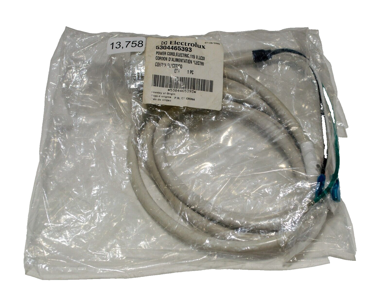 Electrolux AC 5304465393 Power Cord 115V